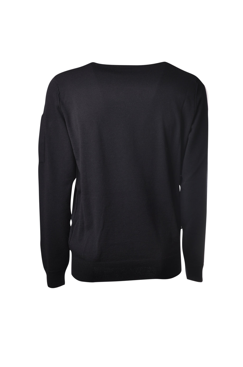 Dettaglio maglia collo alto blu zip taschino C.P. Company da uomo