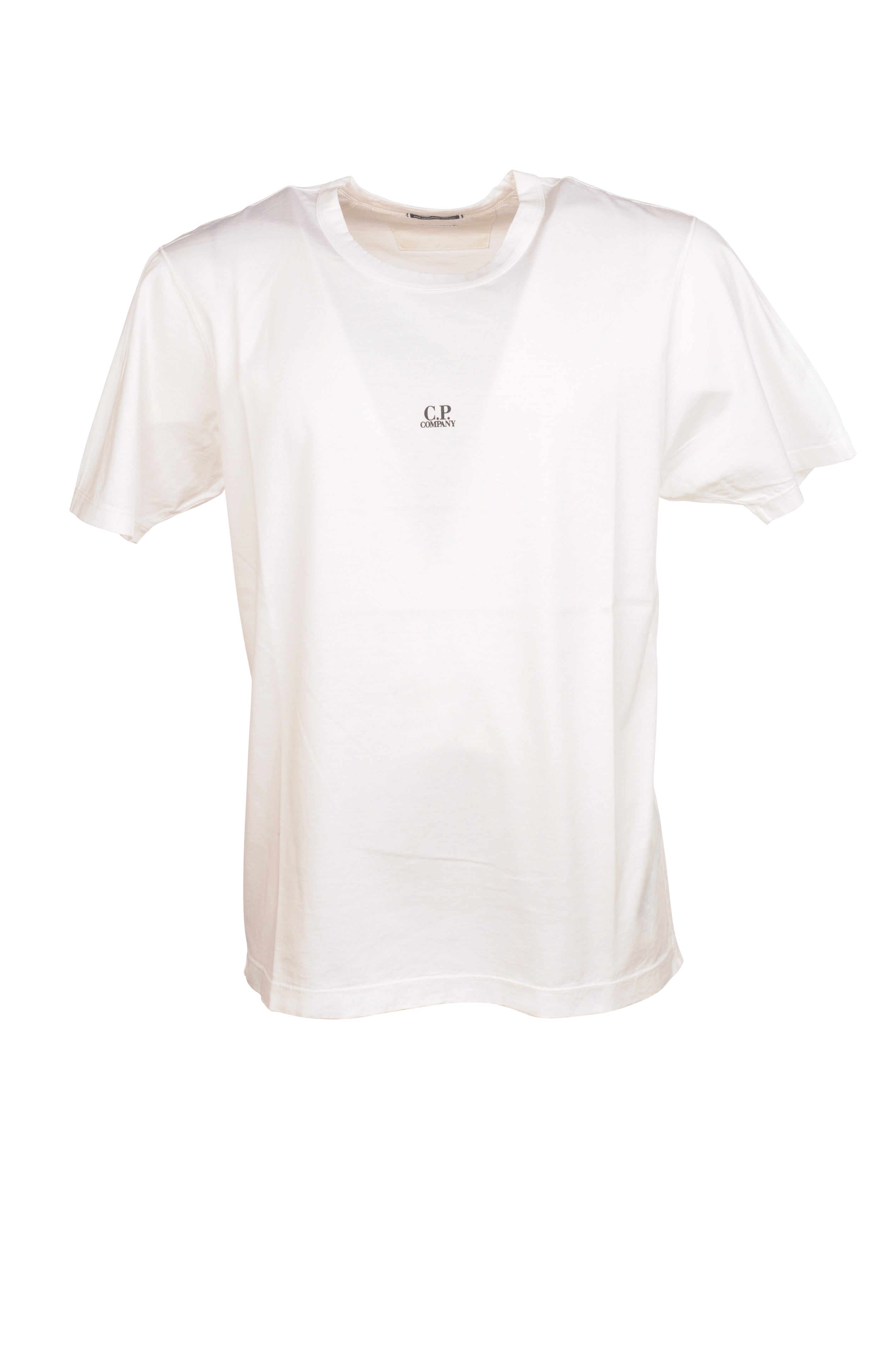 t-shirt bianco nan vista posteriore Scritta con dettagli chiari