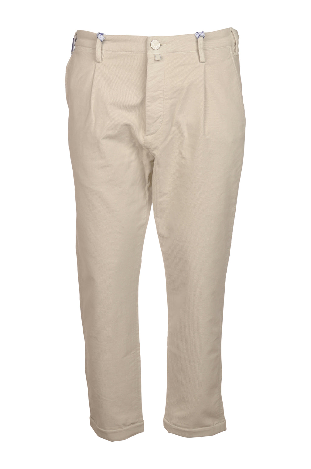 Detail of the pockets and buttons of the pants Henry slim white Jacob Cohen