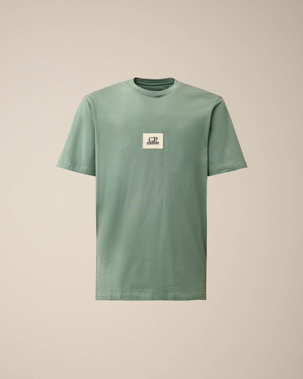 t-shirt verde nan vista frontale logo Stampa cotone jersey con dettagli chiari