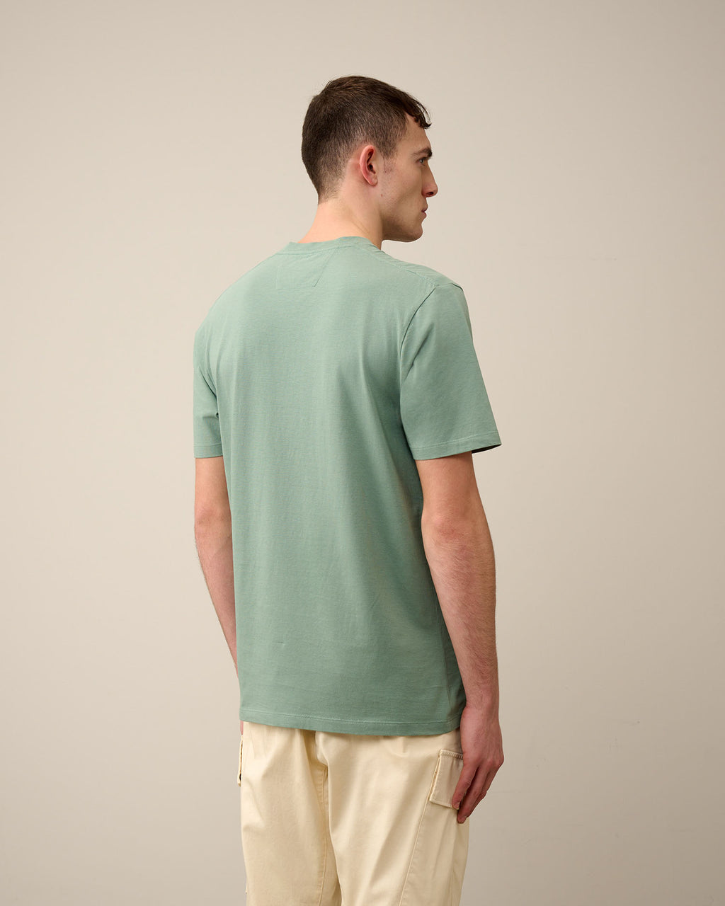 t-shirt verde nan logo Stampa cotone jersey con dettagli chiari
