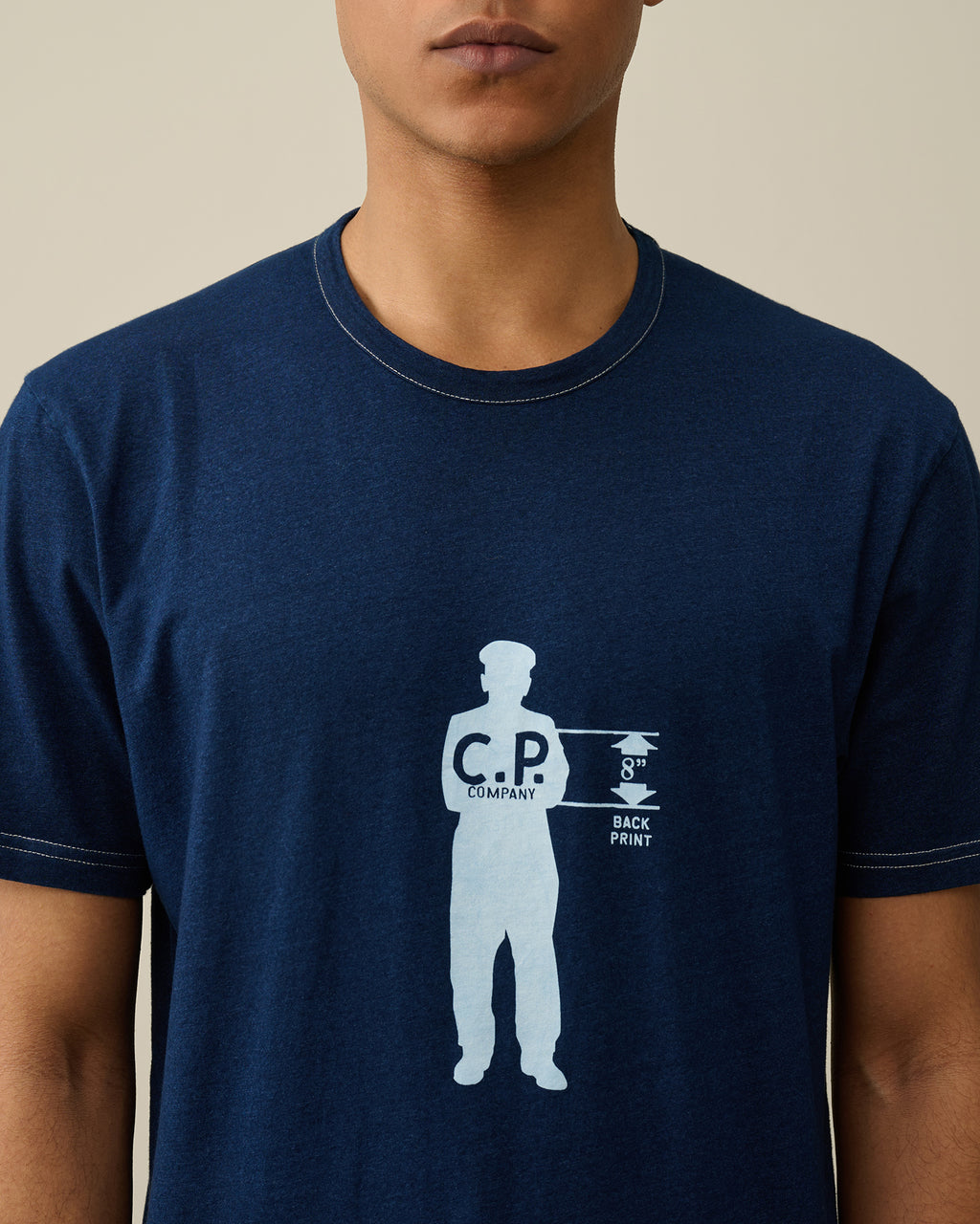 t-shirt avio nan logo Stampa Grafica British Sailor cotone con dettagli chiari