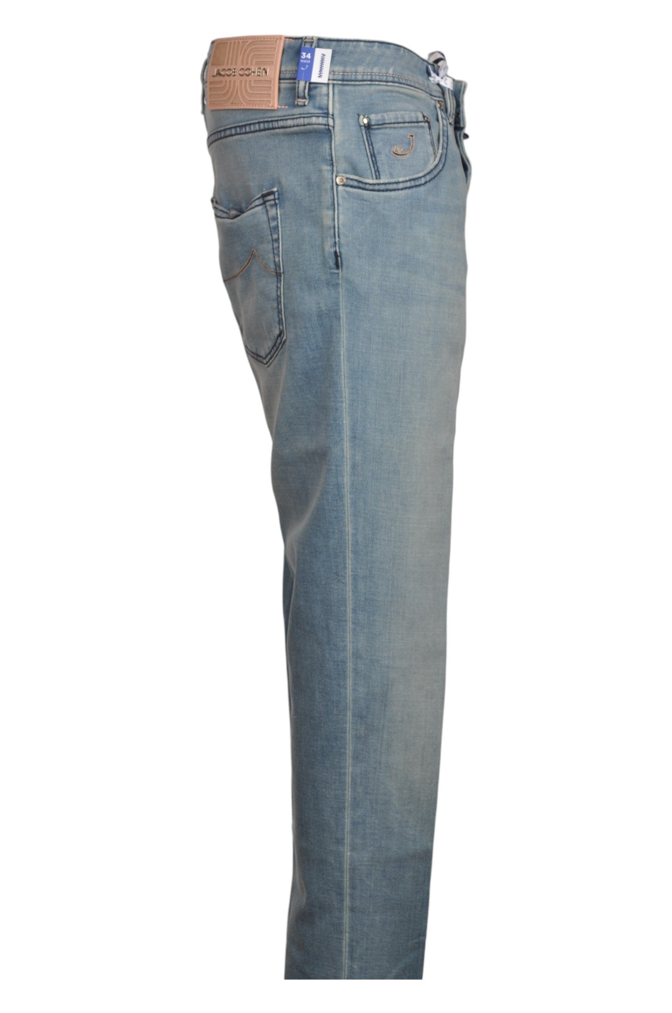 Dettaglio primo piano jeans slim fit d lav chiaro Jacob Cohen