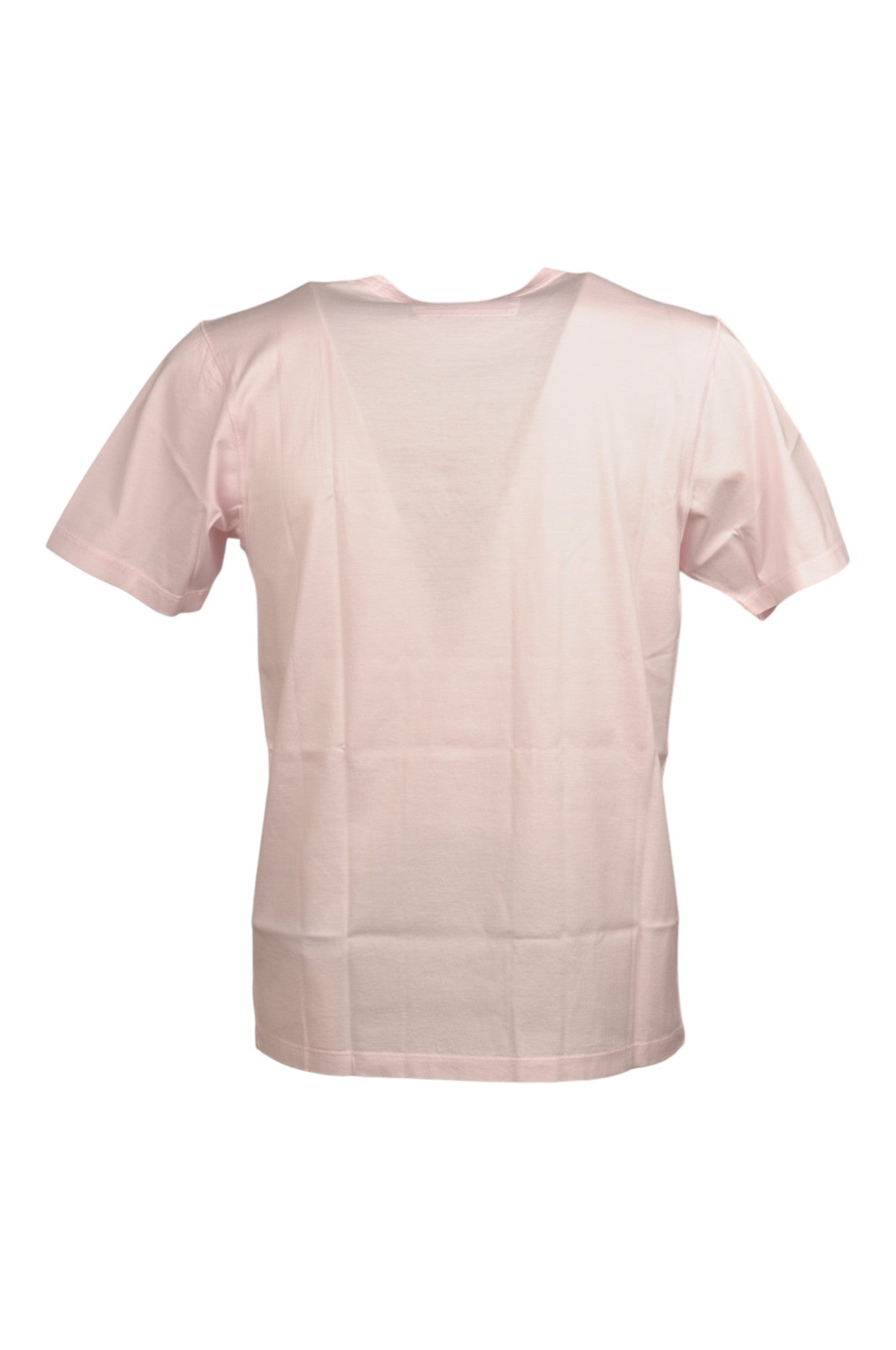 t-shirt rosa nan vista posteriore logo ricamato logo Ricamato