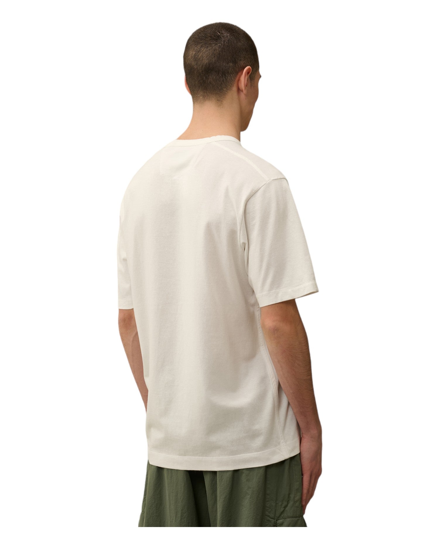 t-shirt bianco nan vista frontale logo Stampa jersey con dettagli chiari