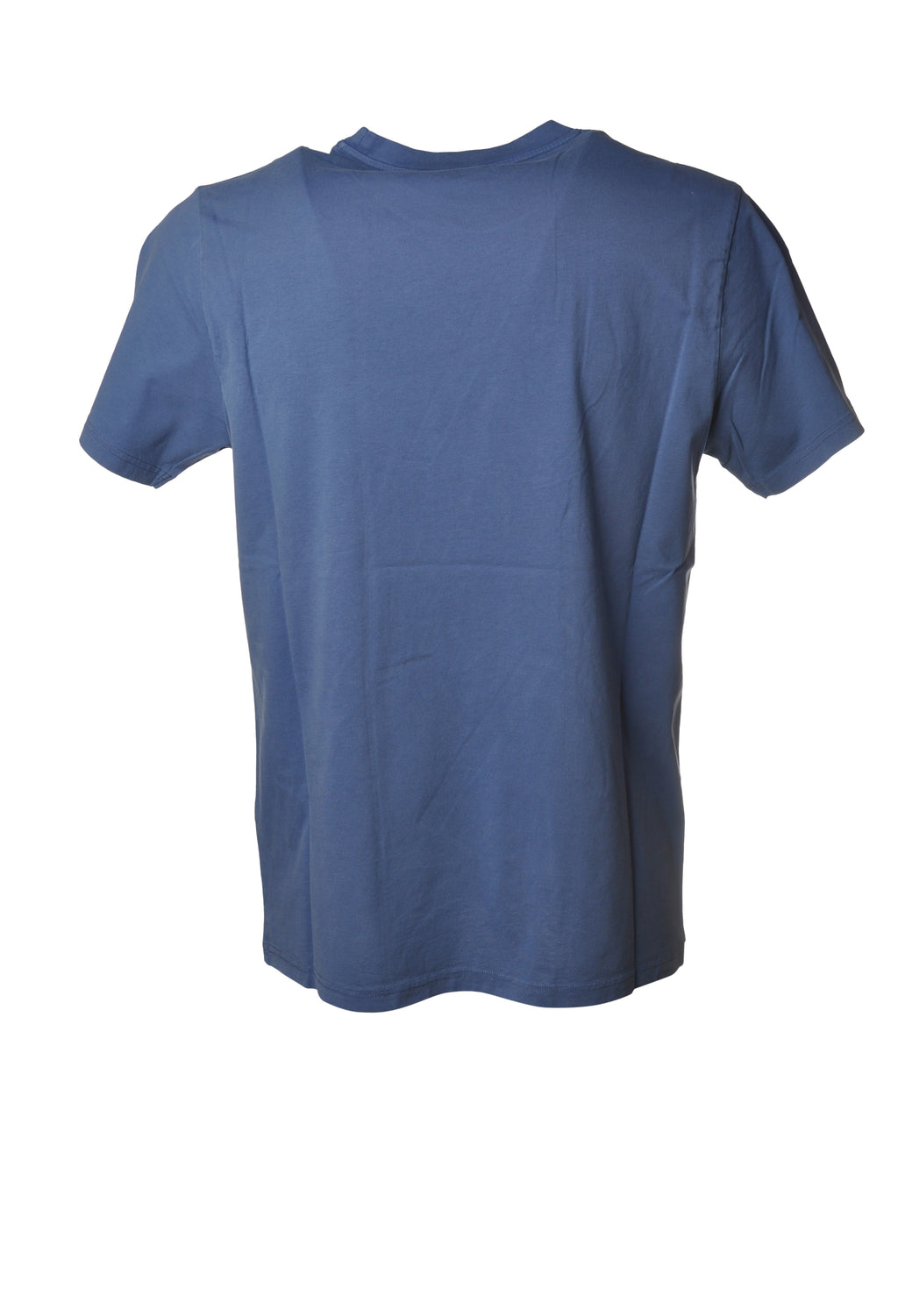 Dettaglio t-shirt blu scritta “Gin Tonic Vs Gin Lemon” Saint Barth cotone