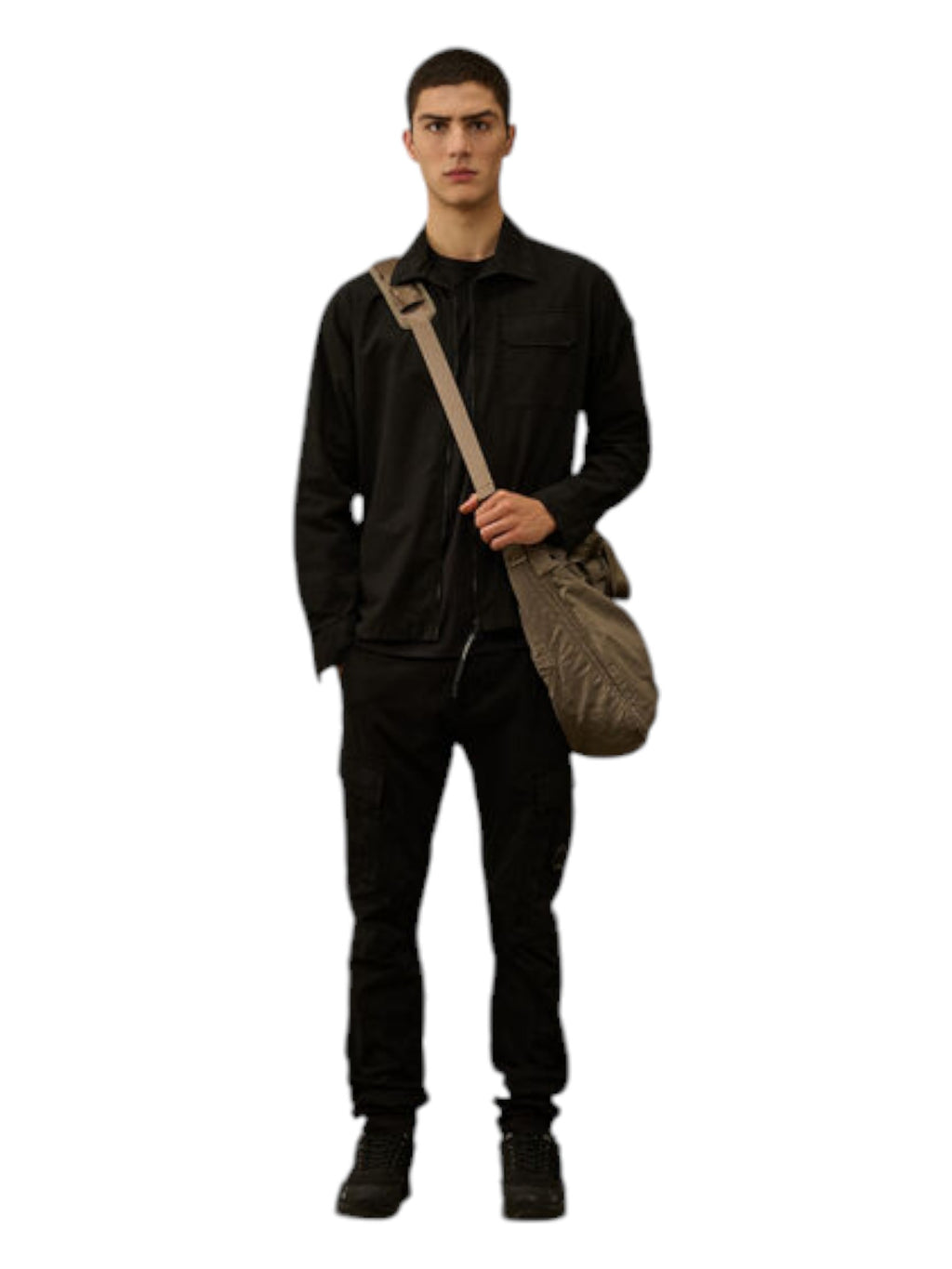 t-shirt nero nan vista frontale logo ricamato logo patch logo Ricamato Patch cotone jersey