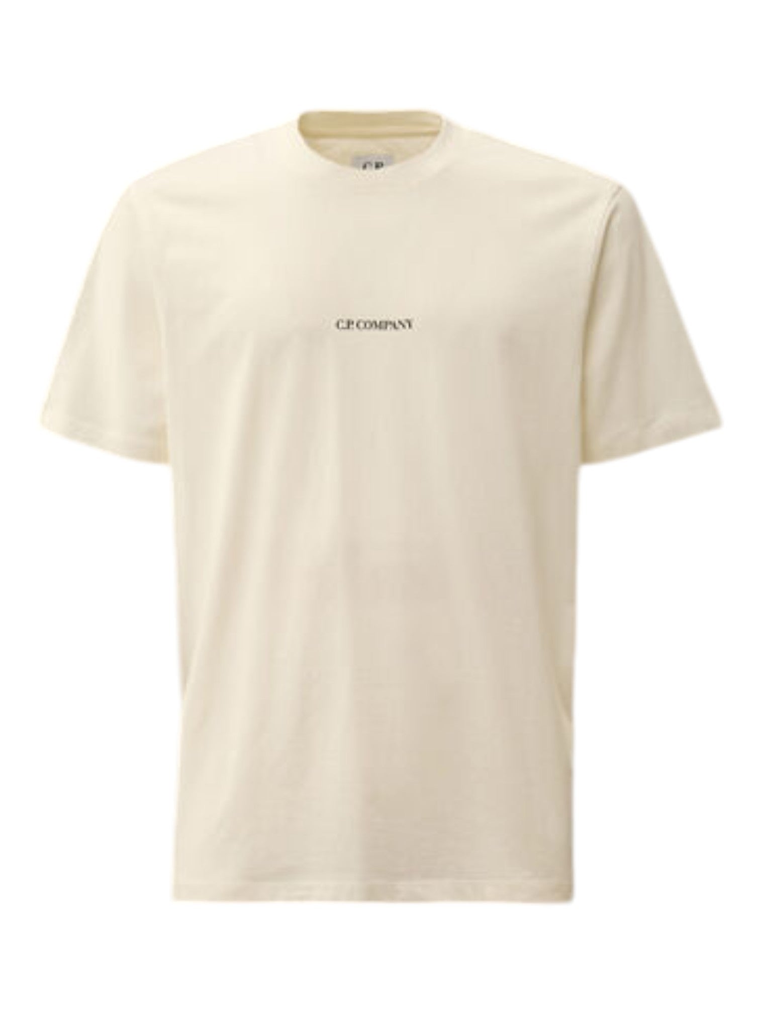 t-shirt bianco nan vista posteriore logo Stampa cotone jersey
