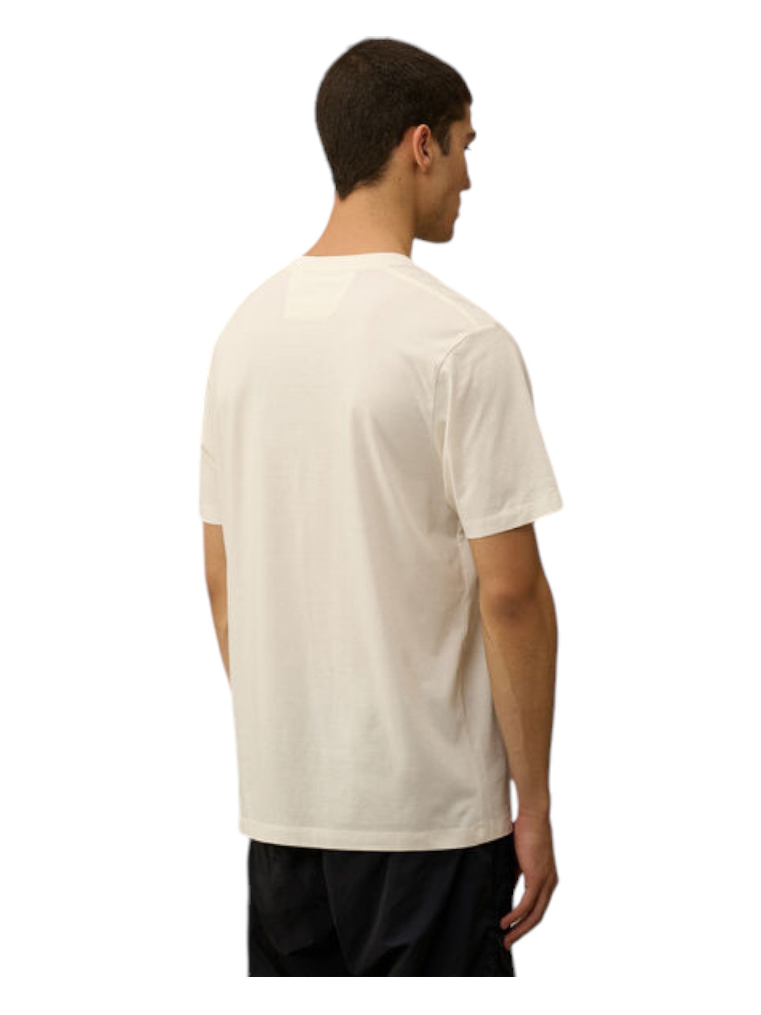 t-shirt bianco nan vista frontale logo Stampa cotone jersey con dettagli chiari