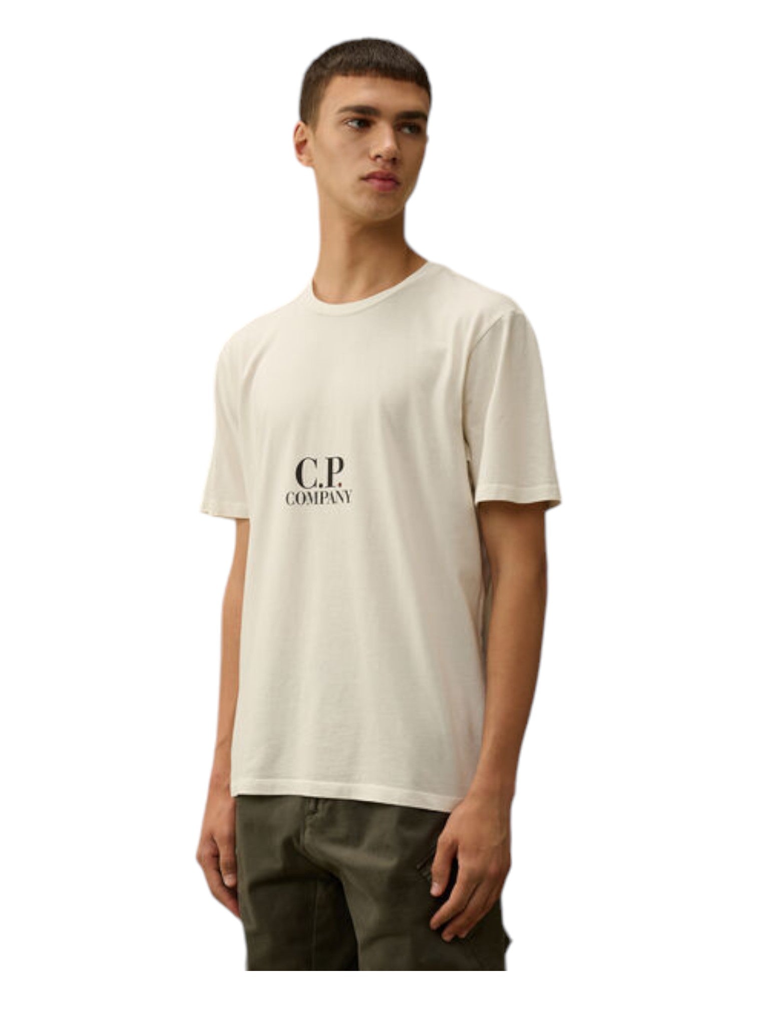 t-shirt bianco nan logo Stampa cotone jersey con dettagli chiari