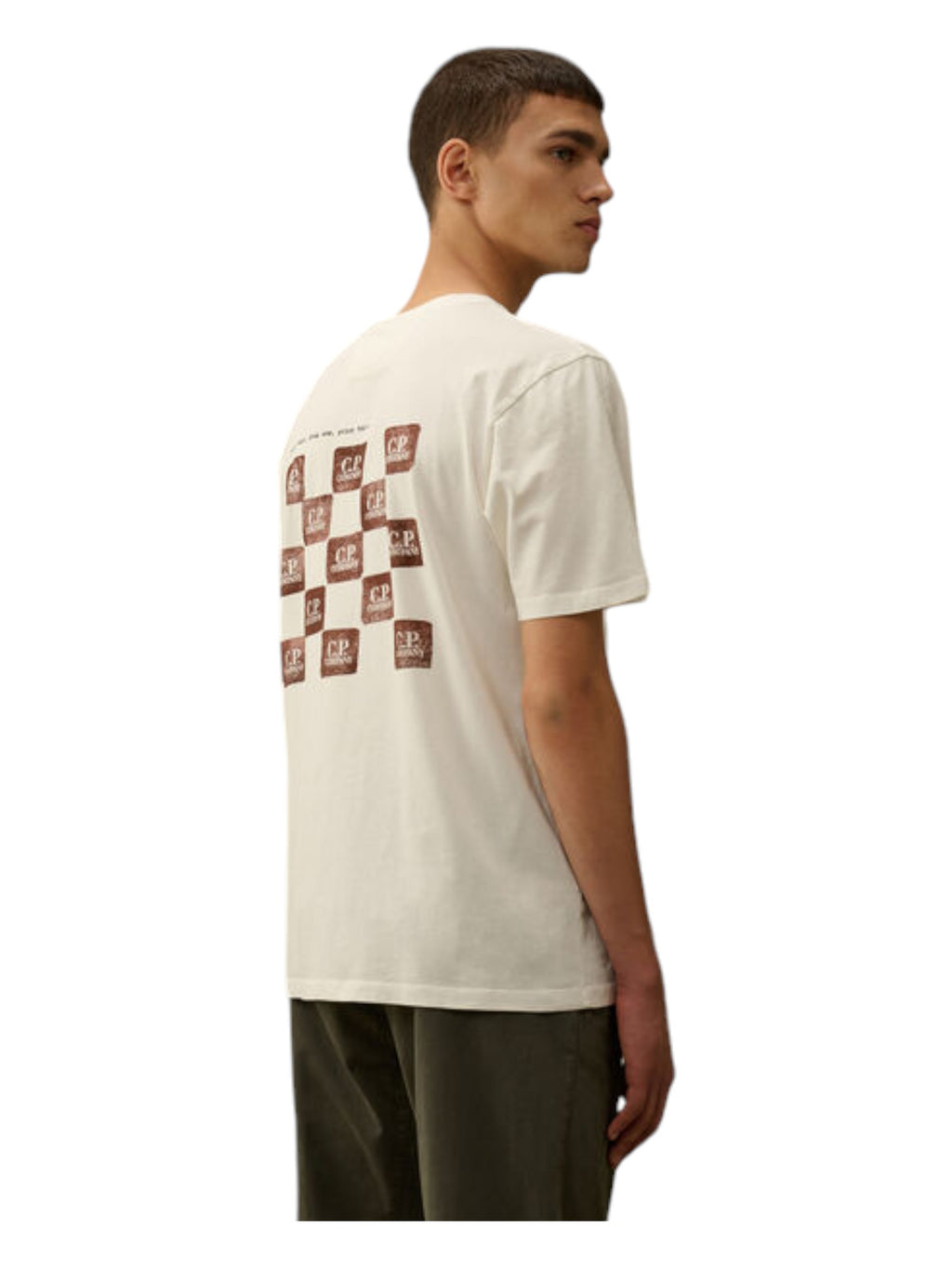 t-shirt bianco nan logo Stampa cotone jersey con dettagli chiari