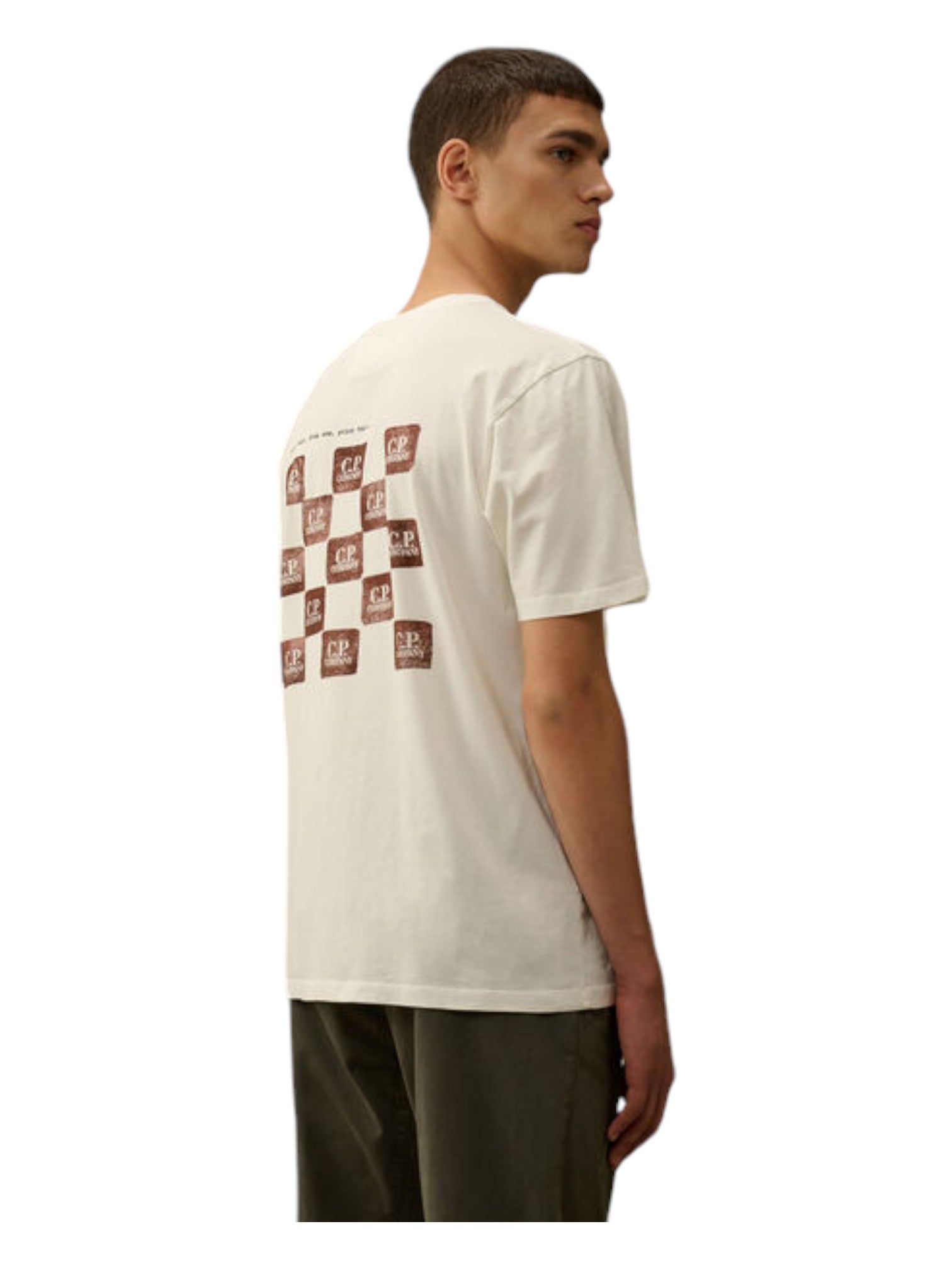 t-shirt bianco nan logo Stampa cotone jersey con dettagli chiari