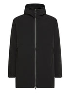 Vista da dietro del giubbotto Peuterey nylon nero con collo particolare