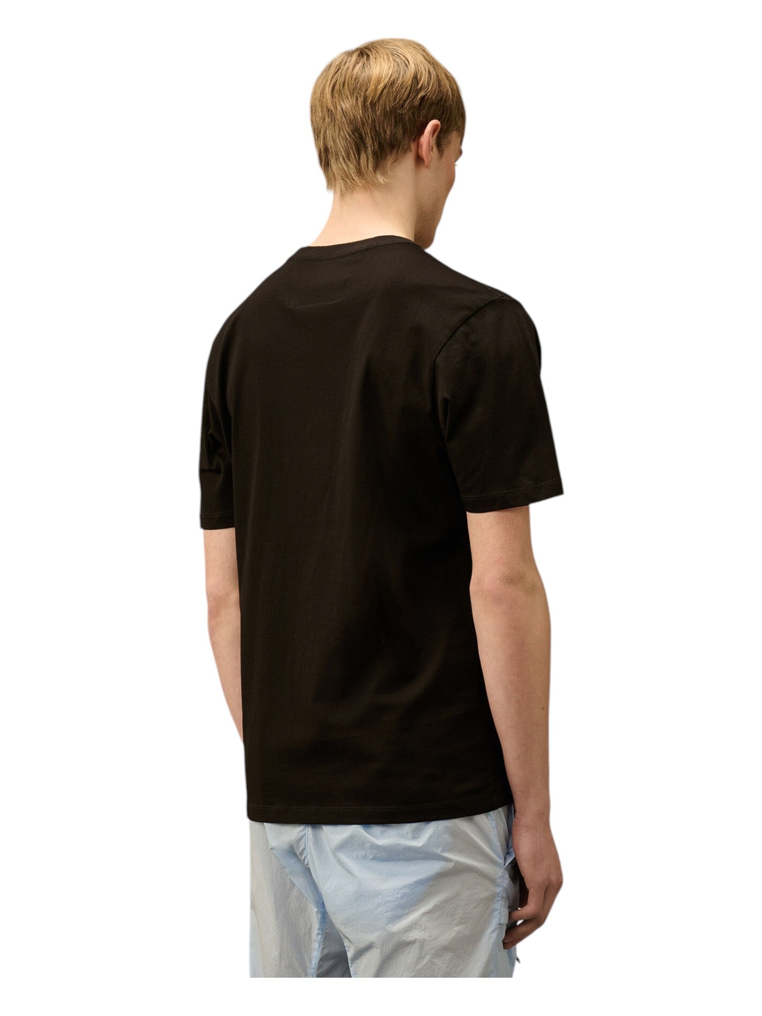 t-shirt nero nan logo ricamato logo patch logo Ricamato Patch cotone