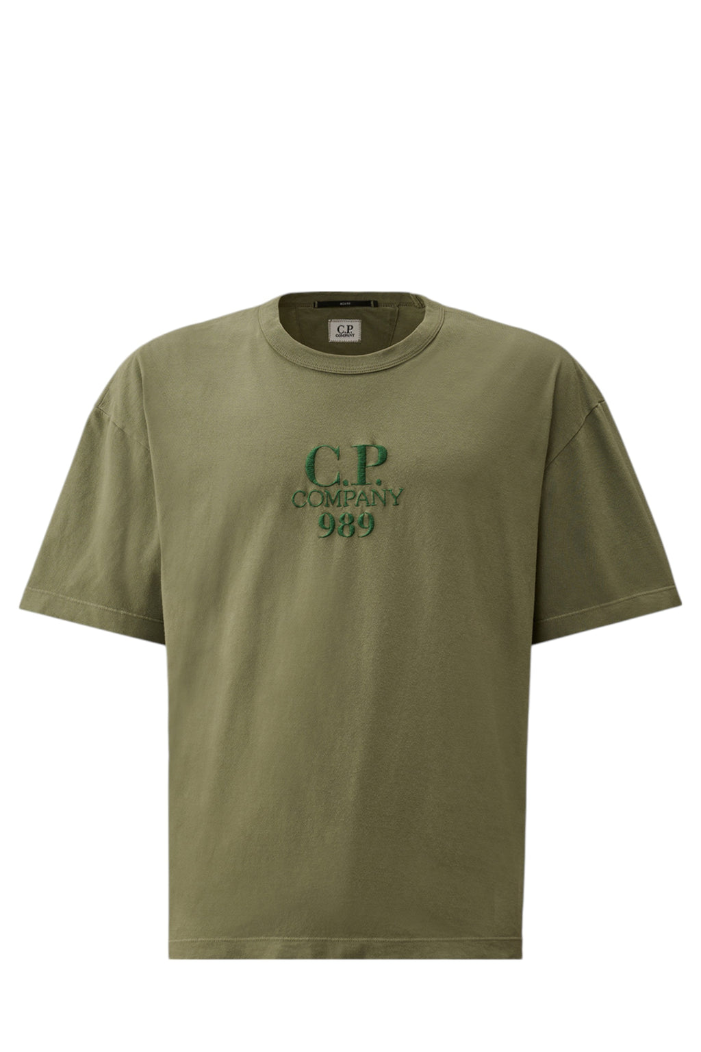 t-shirt verde nan vista posteriore Scritta Felpa Effetto Felpa