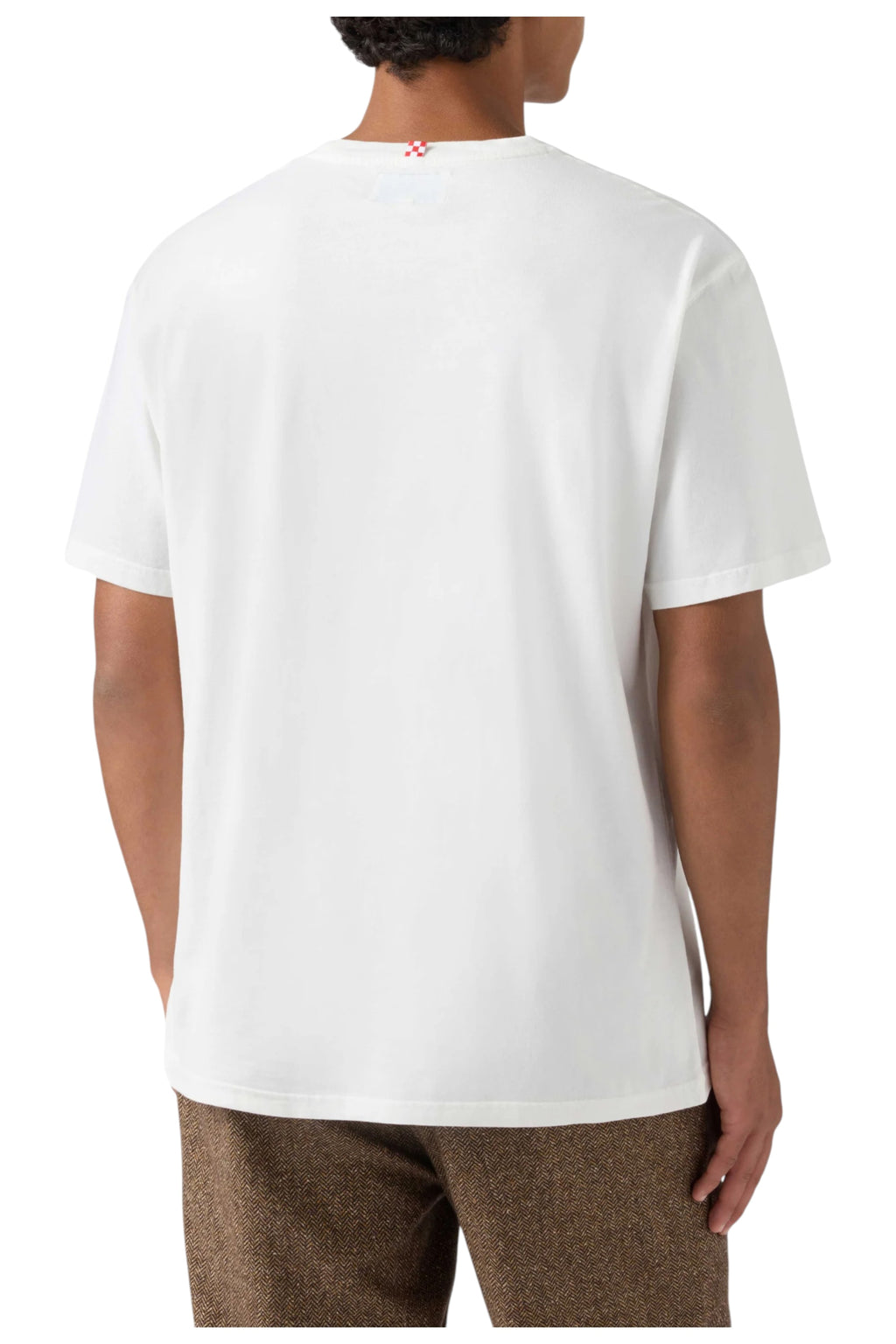 Dettaglio t-shirt bianco stampa Saint Barth cotone Arnott manica corta