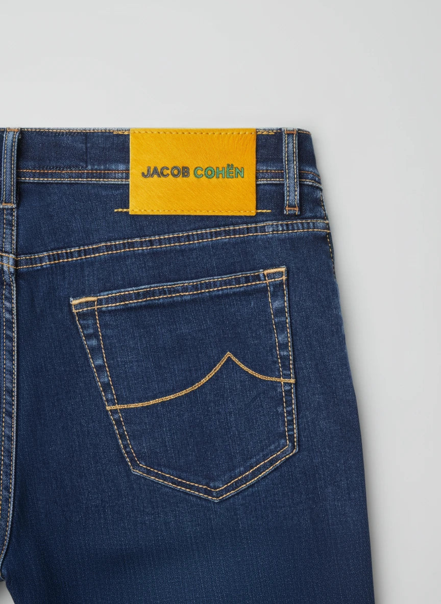 Detail of jeans super slim‑fit l a v scuro Jacob Cohen in premium fabric