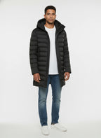 Modello a 45 gradi con piumino Peuterey pelle scamosciata nero