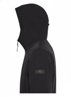 Vista frontale del bomber Peuterey nylon blu con collo particolare