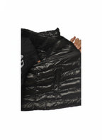 Vista del giubbotto Peuterey tessuto tecnico verde con cappuccio