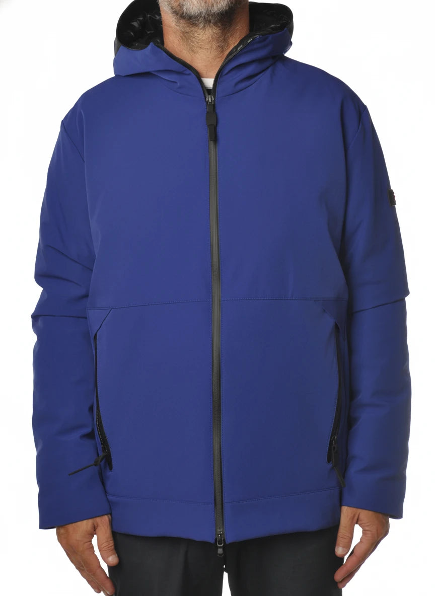 Vista posteriore del giubbotto Peuterey tessuto tecnico royal