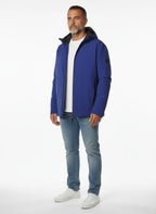 Modello a 45 gradi con giubbotto Peuterey tessuto tecnico royal