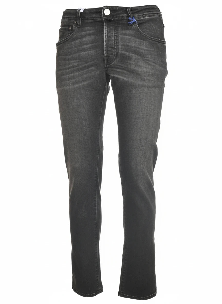 Jeans da solo da dietro jeans slim fit d lav nero Jacob Cohen tela stretch