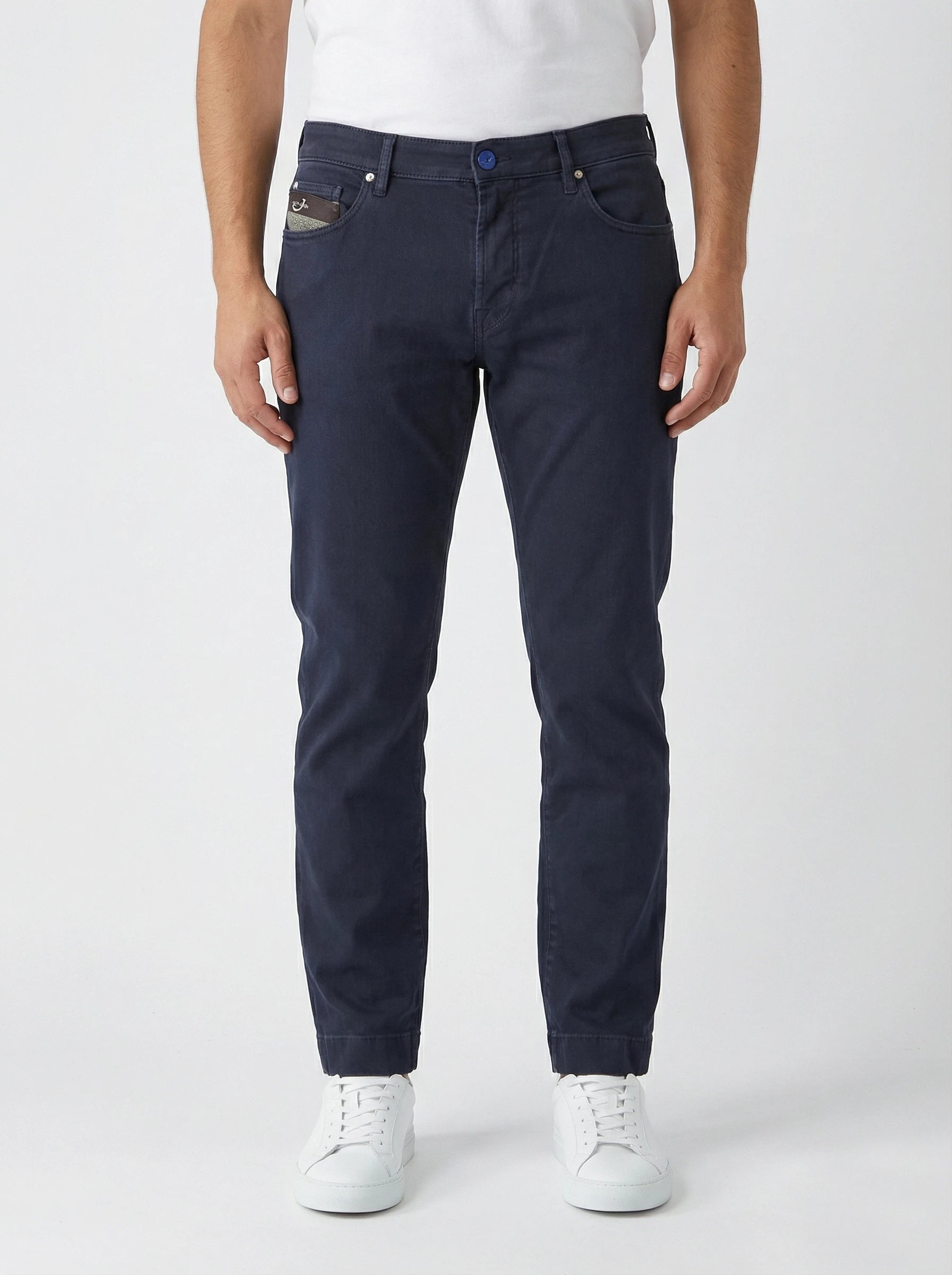 Model 45 jeans slim fit blue black Jacob Cohen drill washed