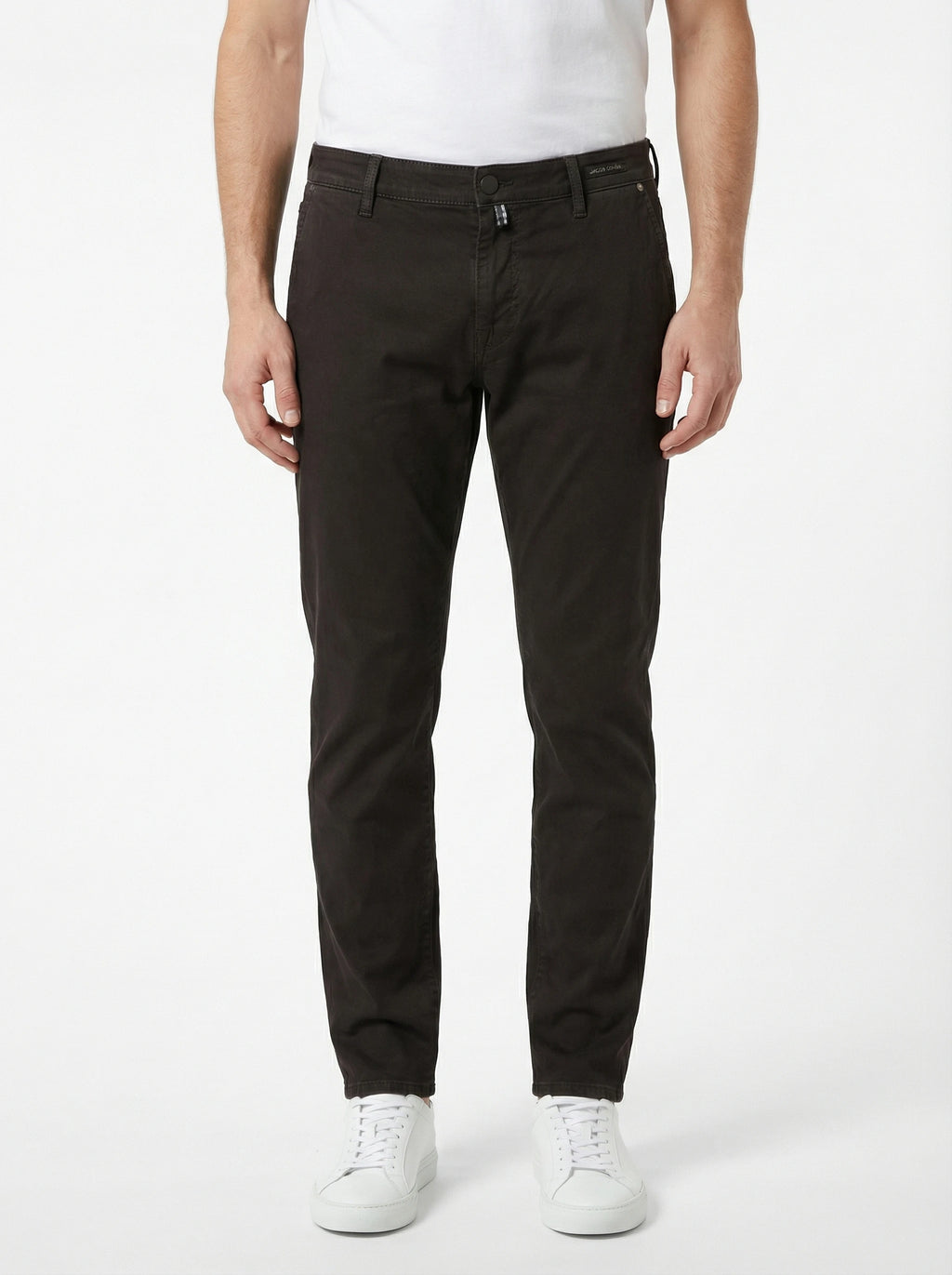 Front view of dark brown Jacob Cohen