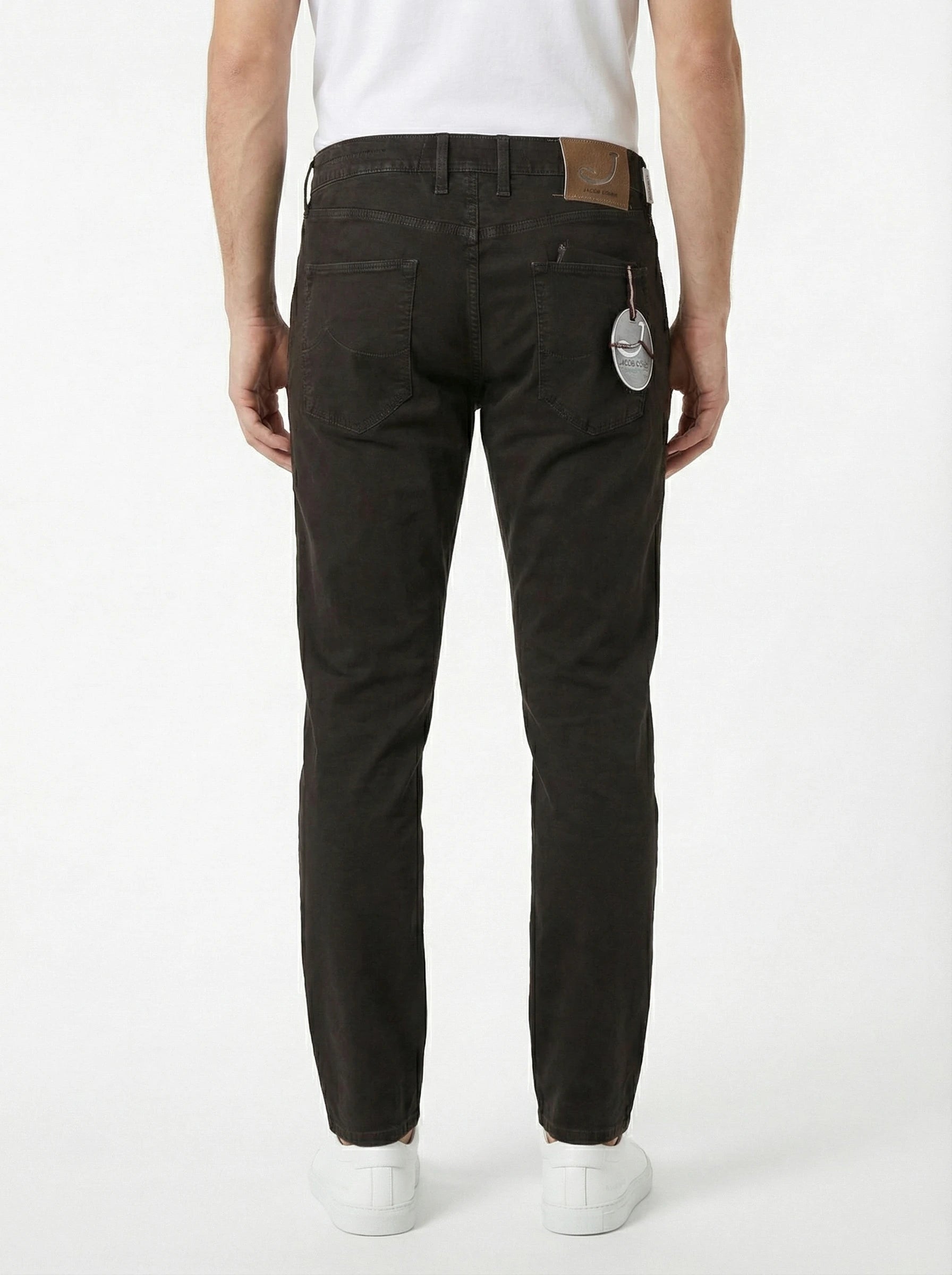 Rear view of dark brown Jacob Cohen