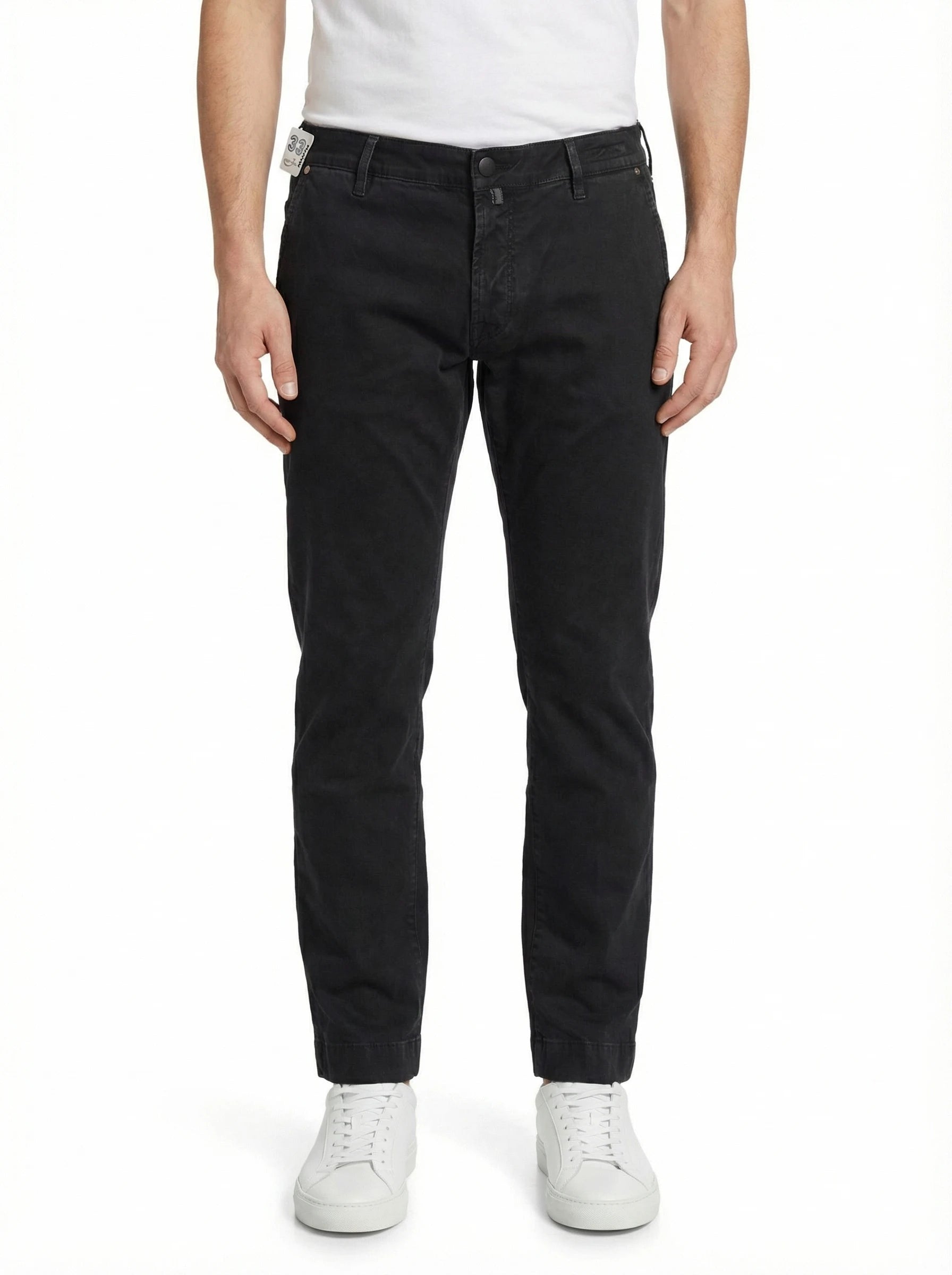 Back view of the jeans chino slim black Jacob Cohen