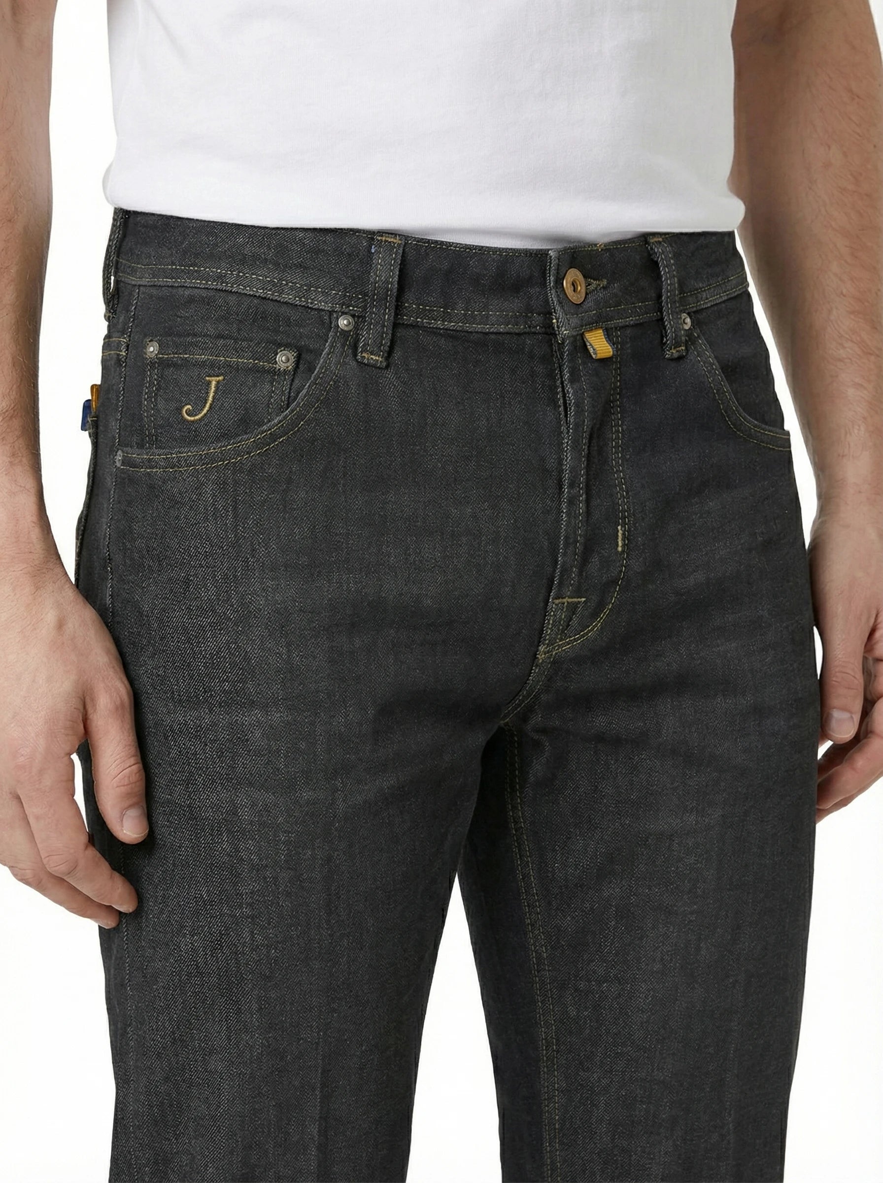 Jeans da solo frontale jeans slim fit d lavnero Jacob Cohen in tessuto pregiato