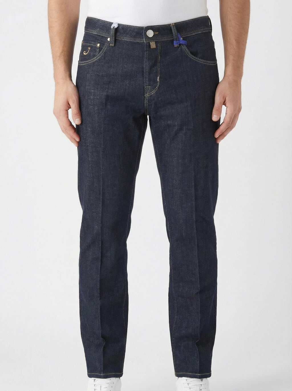 Modello a 45 gradi jeans slim fit d lav blu scur Jacob Cohen