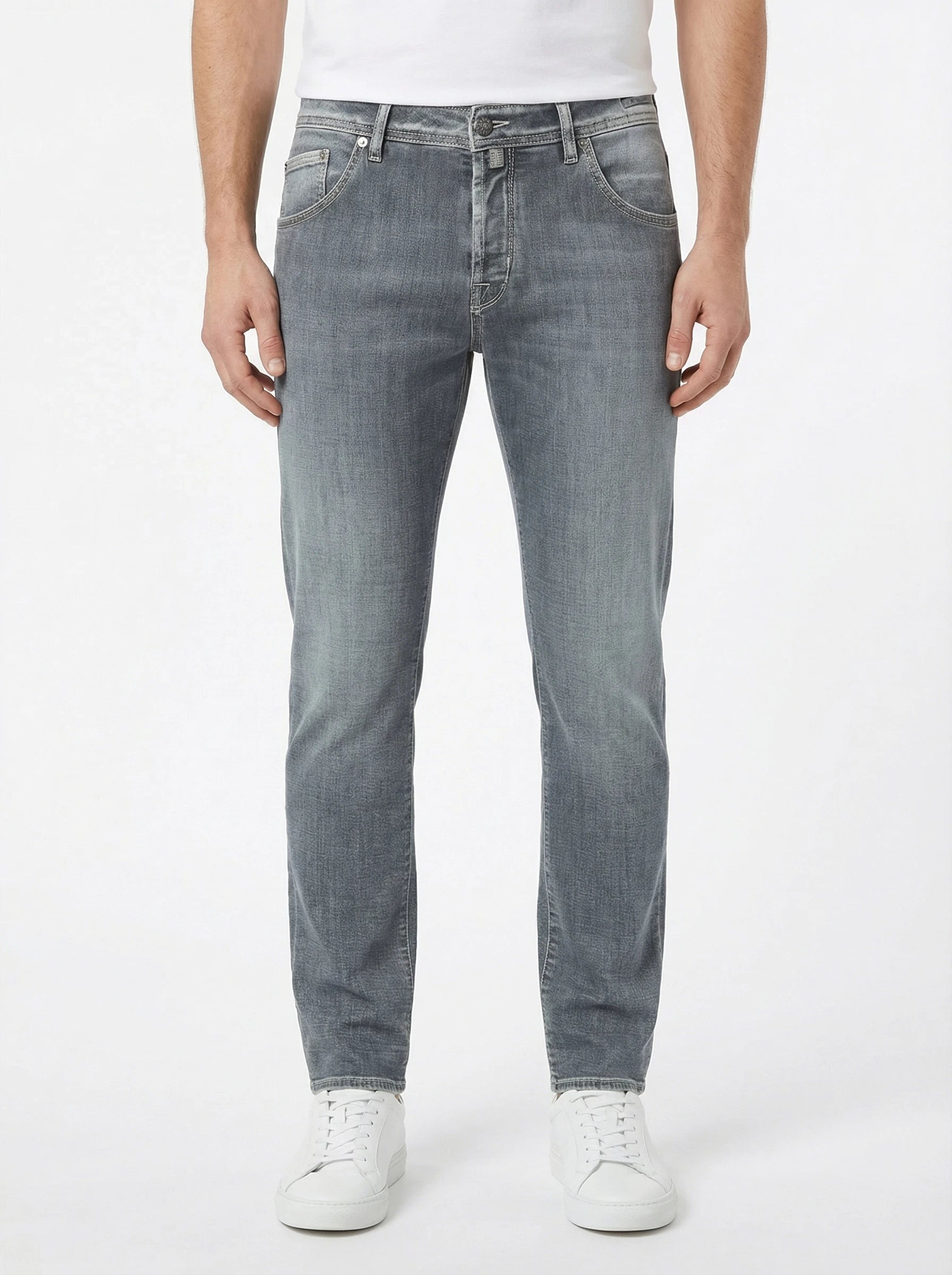 Modello a 45 gradi jeans slim fit d grigio chiar Jacob Cohen