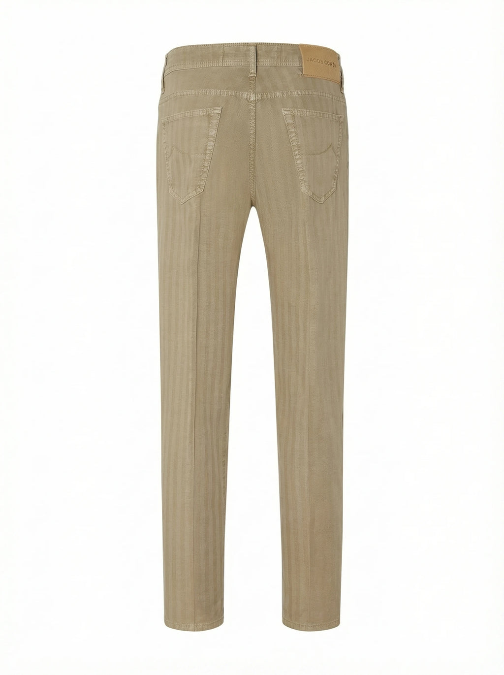 Particolare delle tasche e bottoni del pantalone Scott cropped carrot beige Jacob Cohen