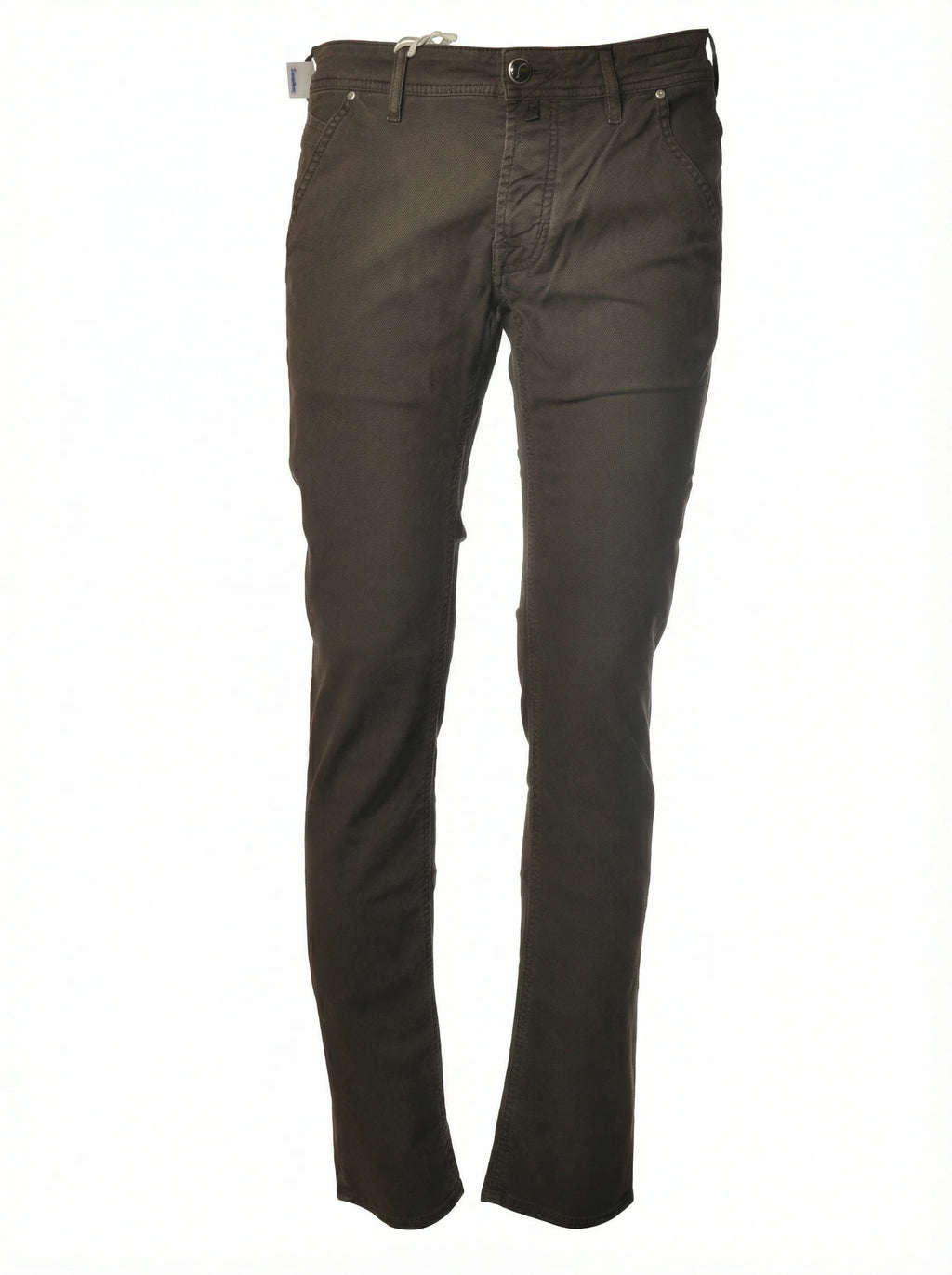 Fabric detail and of the stitching of the pants chino slim fit dark brown Jacob Cohen