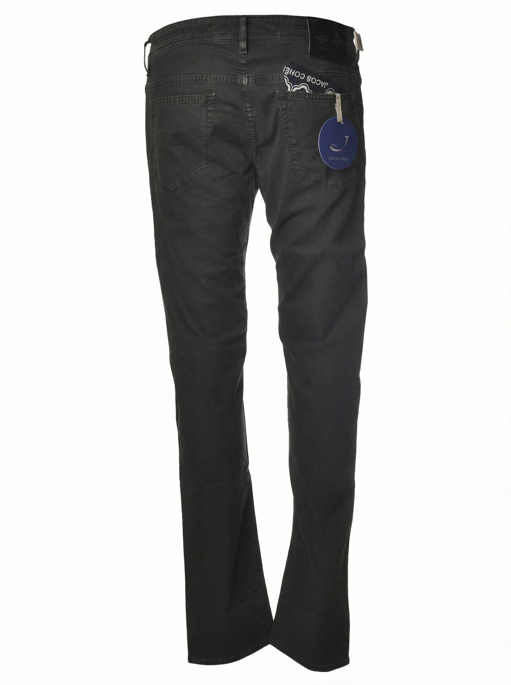 Close-up della salpa in cavallino del pantalone chino slim fit antracite Jacob Cohen