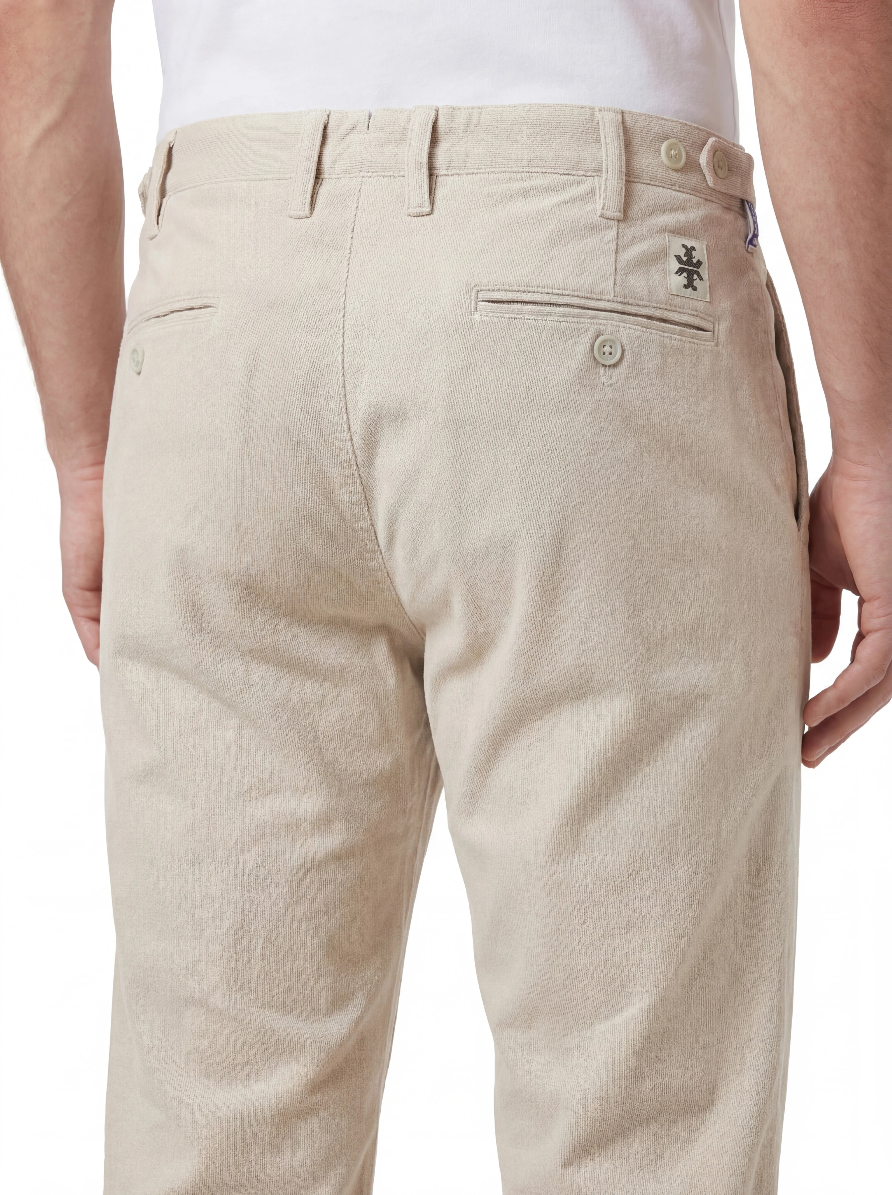 Pantalone henry slim bianco Jacob Cohen visto frontalmente da solo
