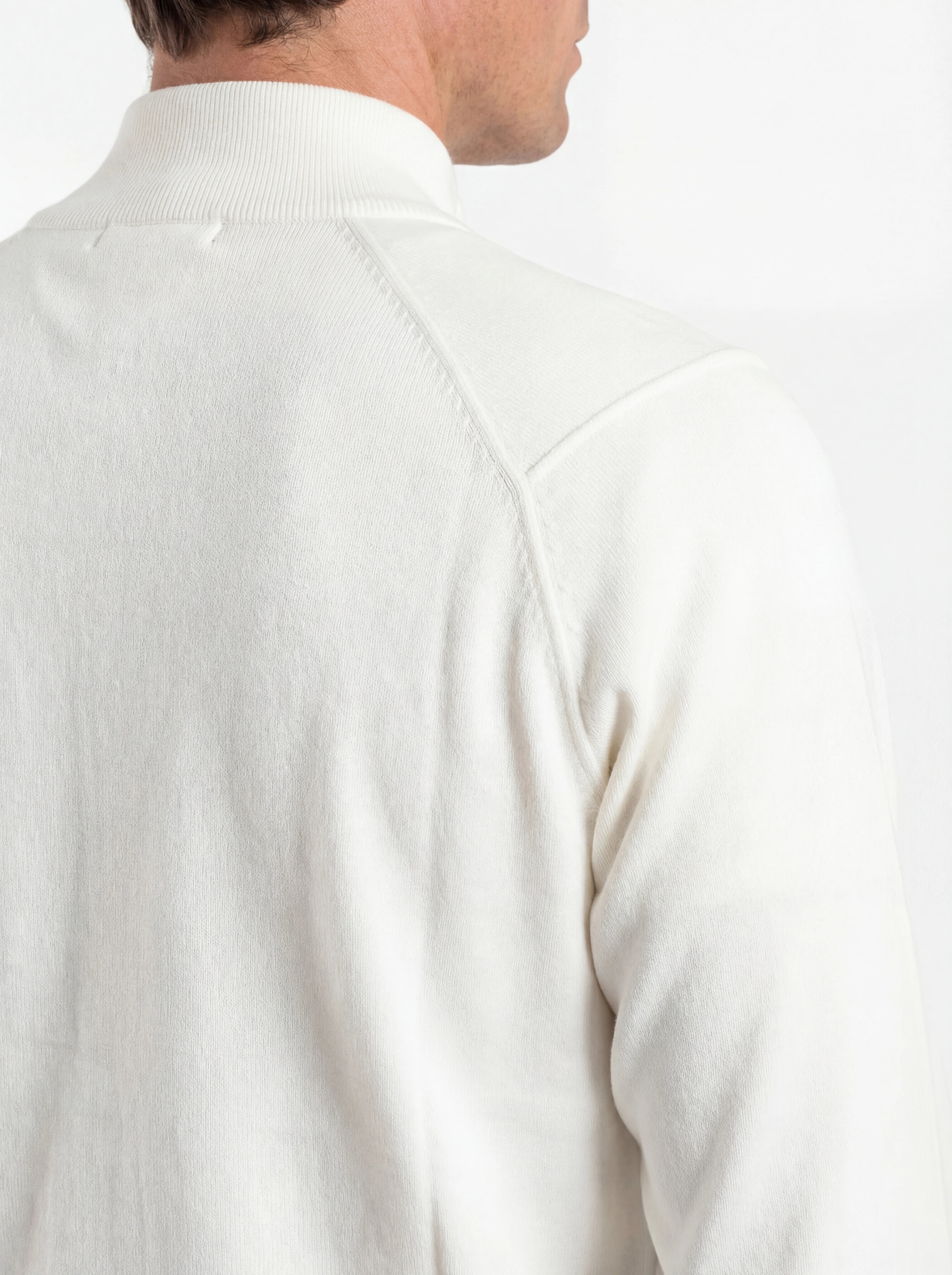 Cardigan frontale, cardigan bianco zip spalla raglan C.P. Company da uomo