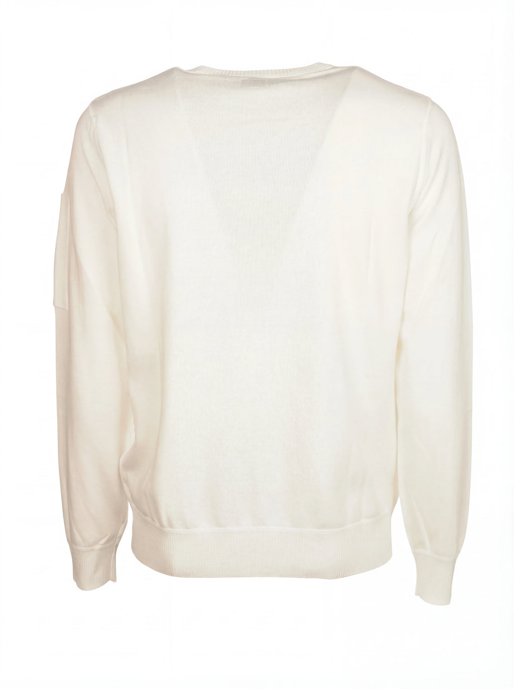 Maglia girocollo vista da dietro, maglia girocollo bianco C.P. Company da uomo in cotone