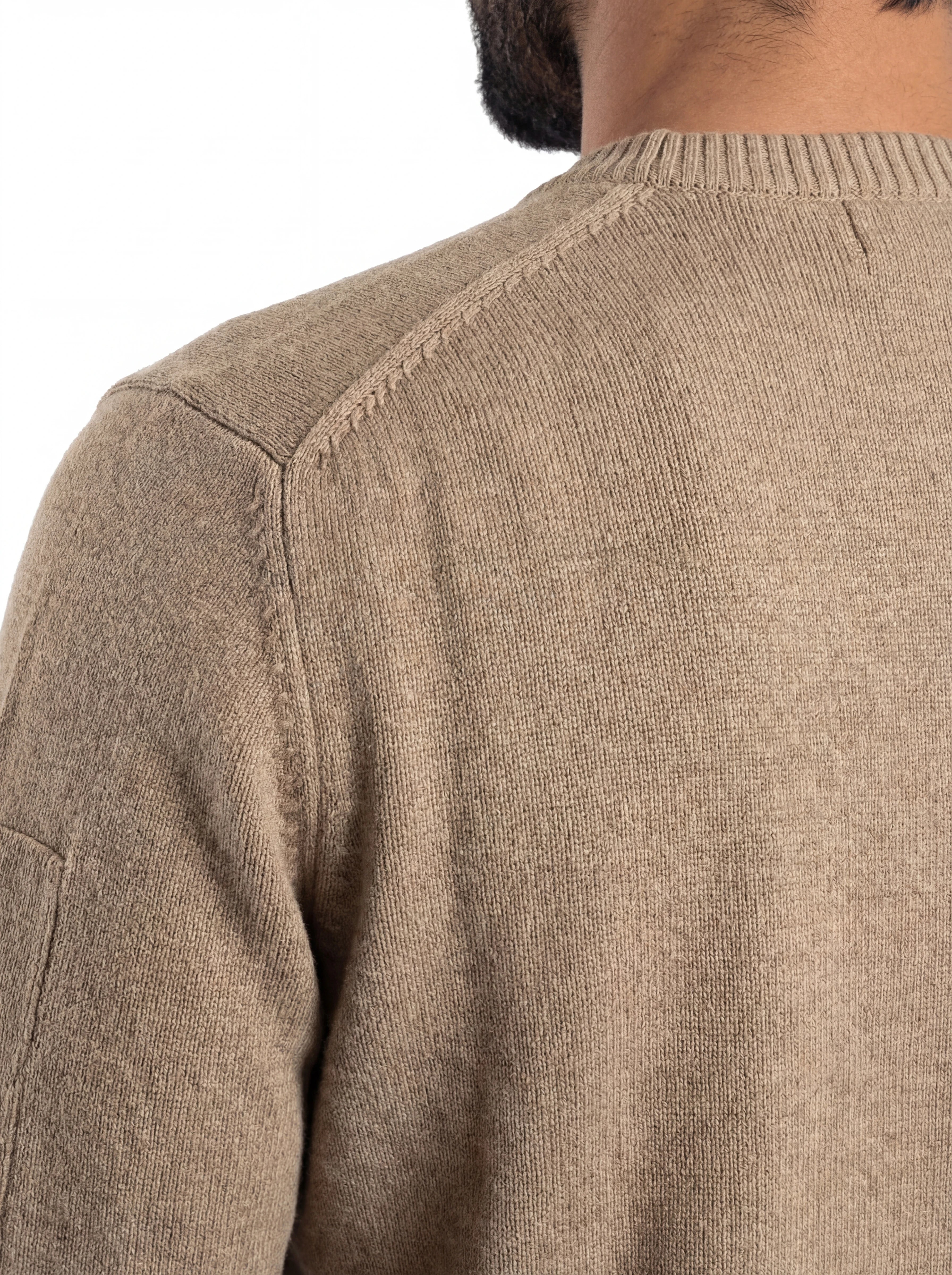 Modello a 45° con maglia girocollo cammello taschino con lente taschino C.P. Company da uomo in cotone