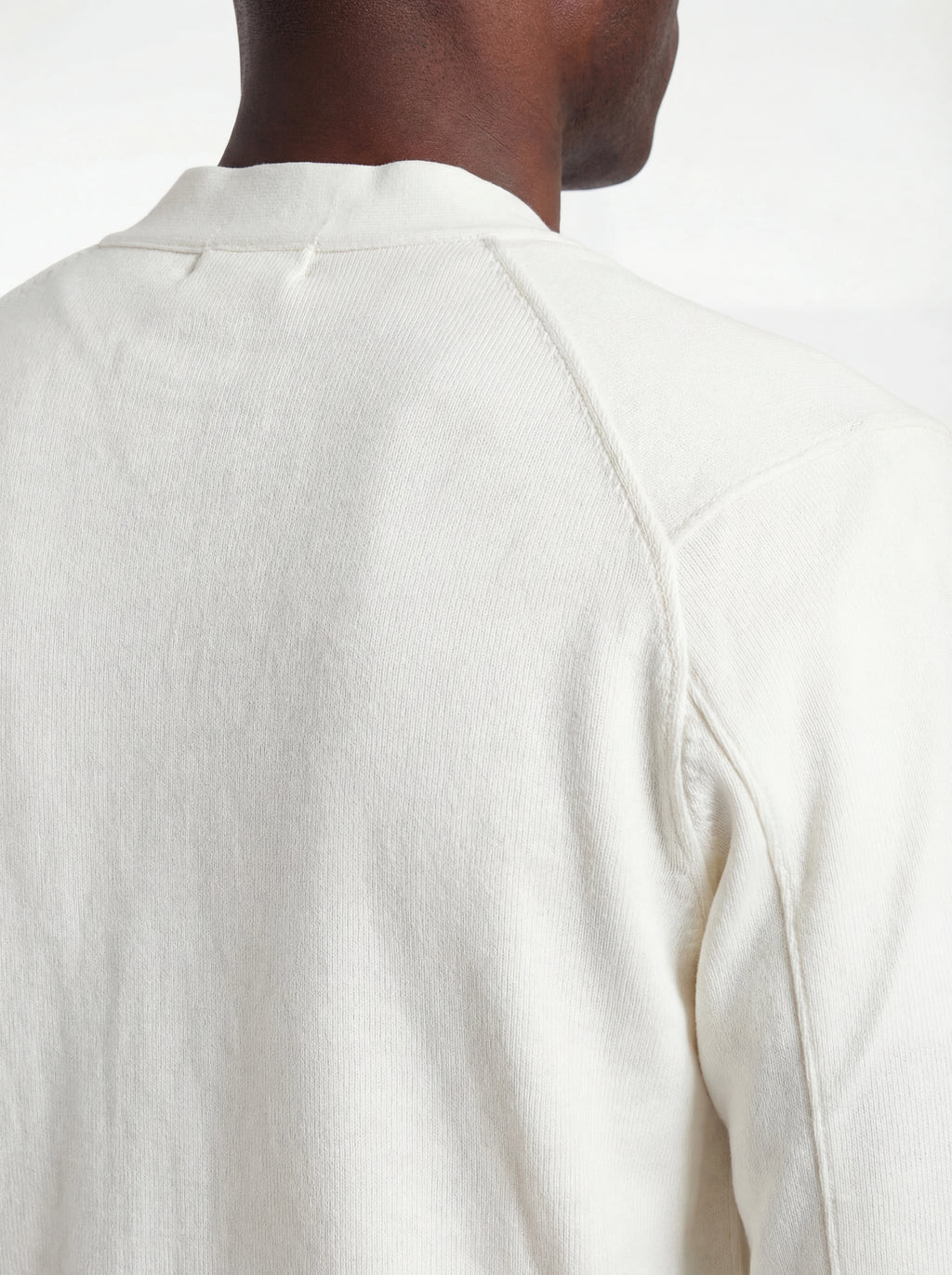 Cardigan frontale, cardigan bianco taschino manica a rilievo C.P. Company da uomo