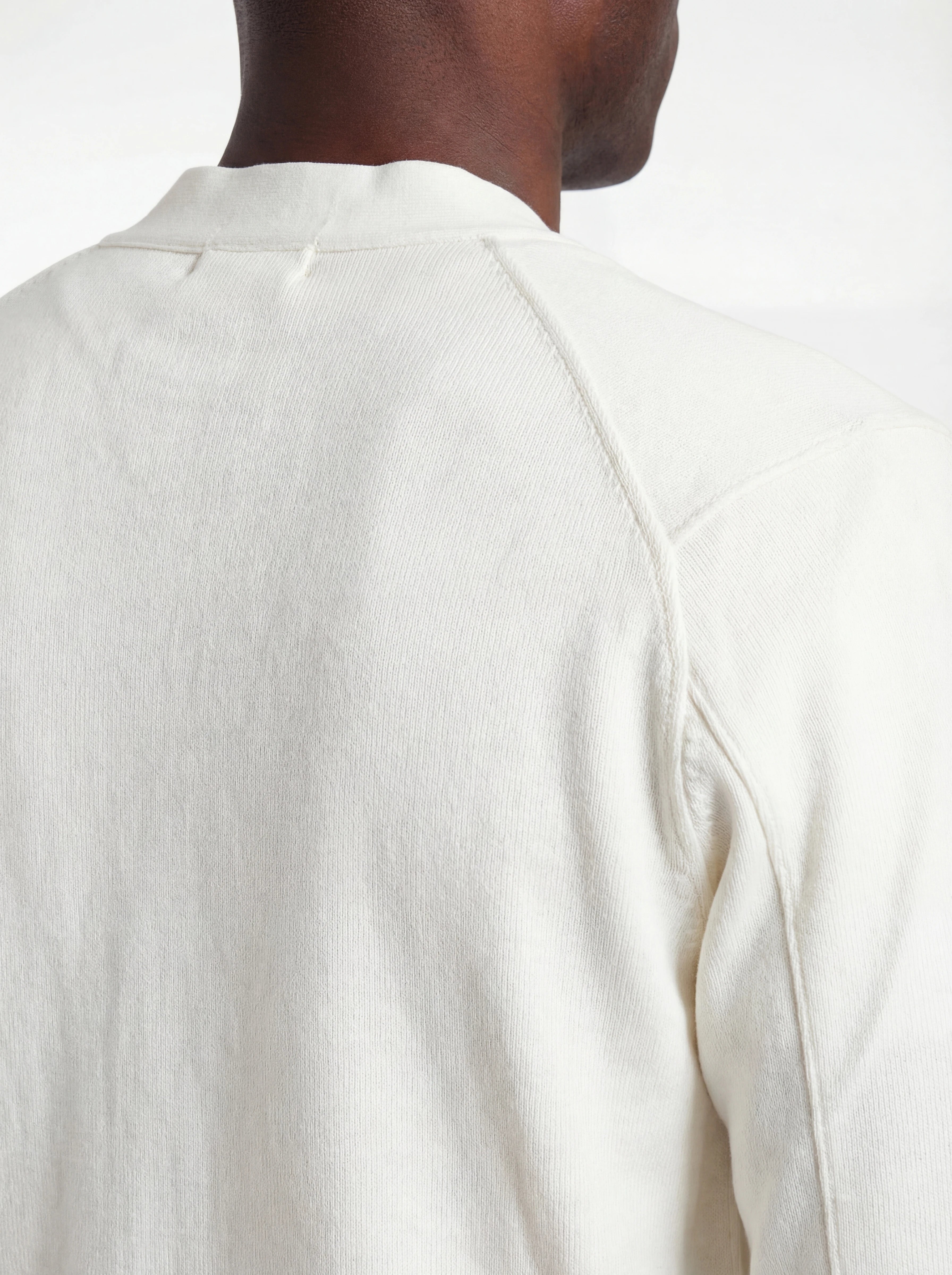 Cardigan frontale, cardigan bianco taschino manica a rilievo C.P. Company da uomo