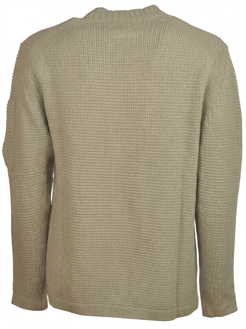 Dettaglio maglione salvia a costine C.P. Company da uomo in lana