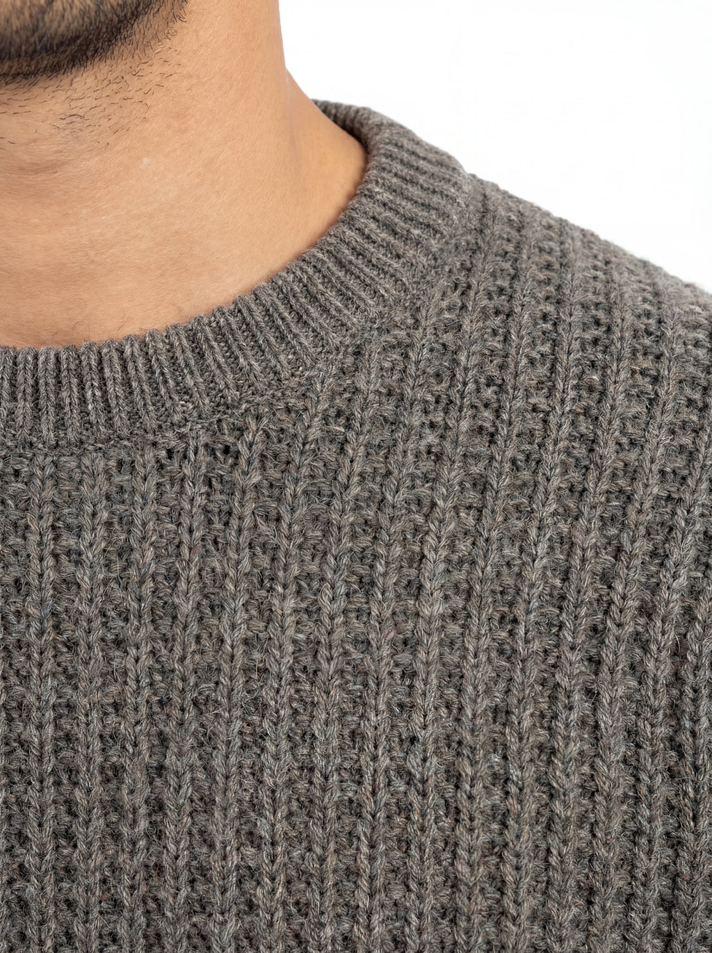 Maglione frontale, maglione grigio medio C.P. Company da uomo in lana