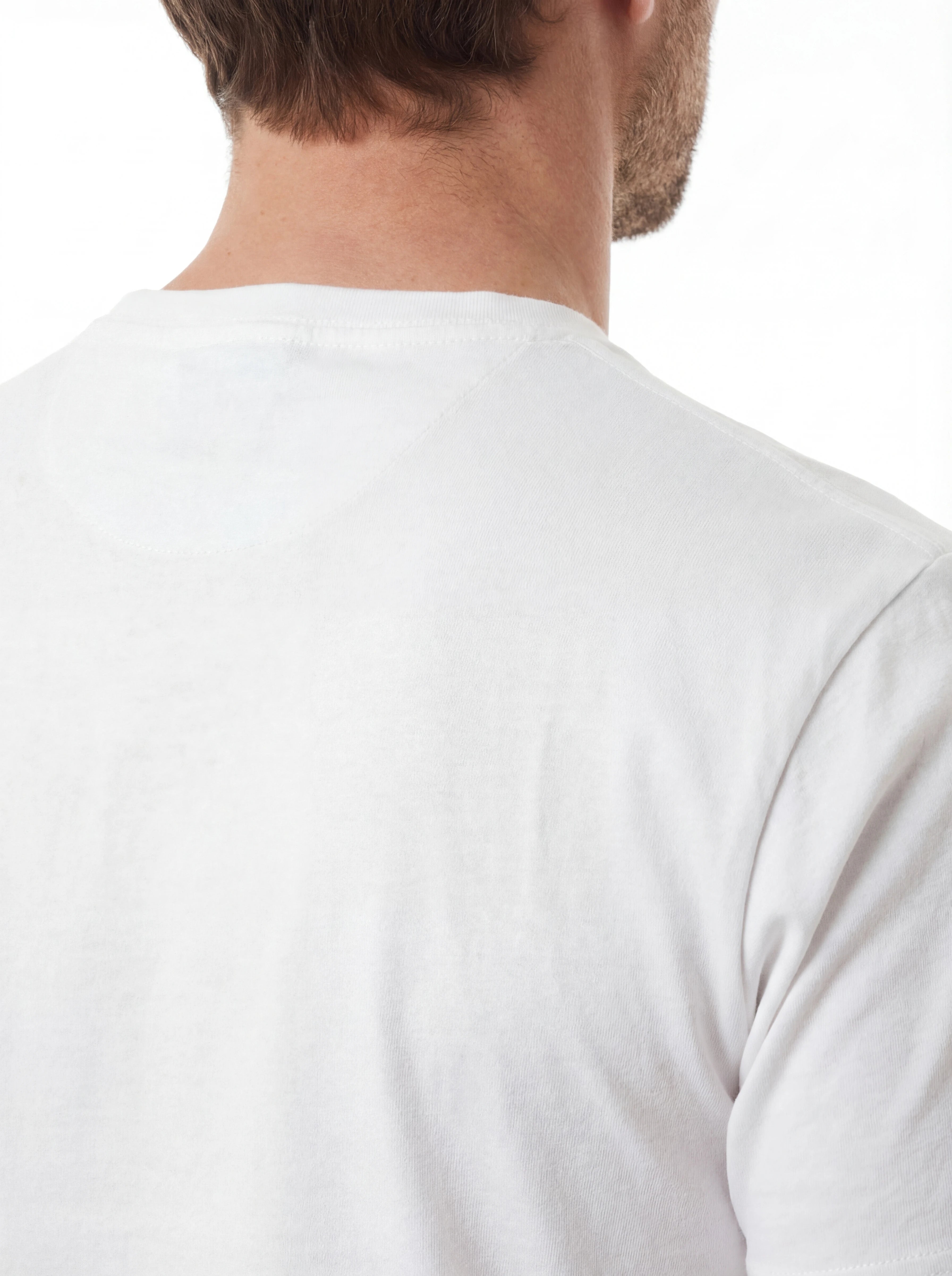 Vista da dietro t-shirt bianco stampa Saint Barth cotone ONLY