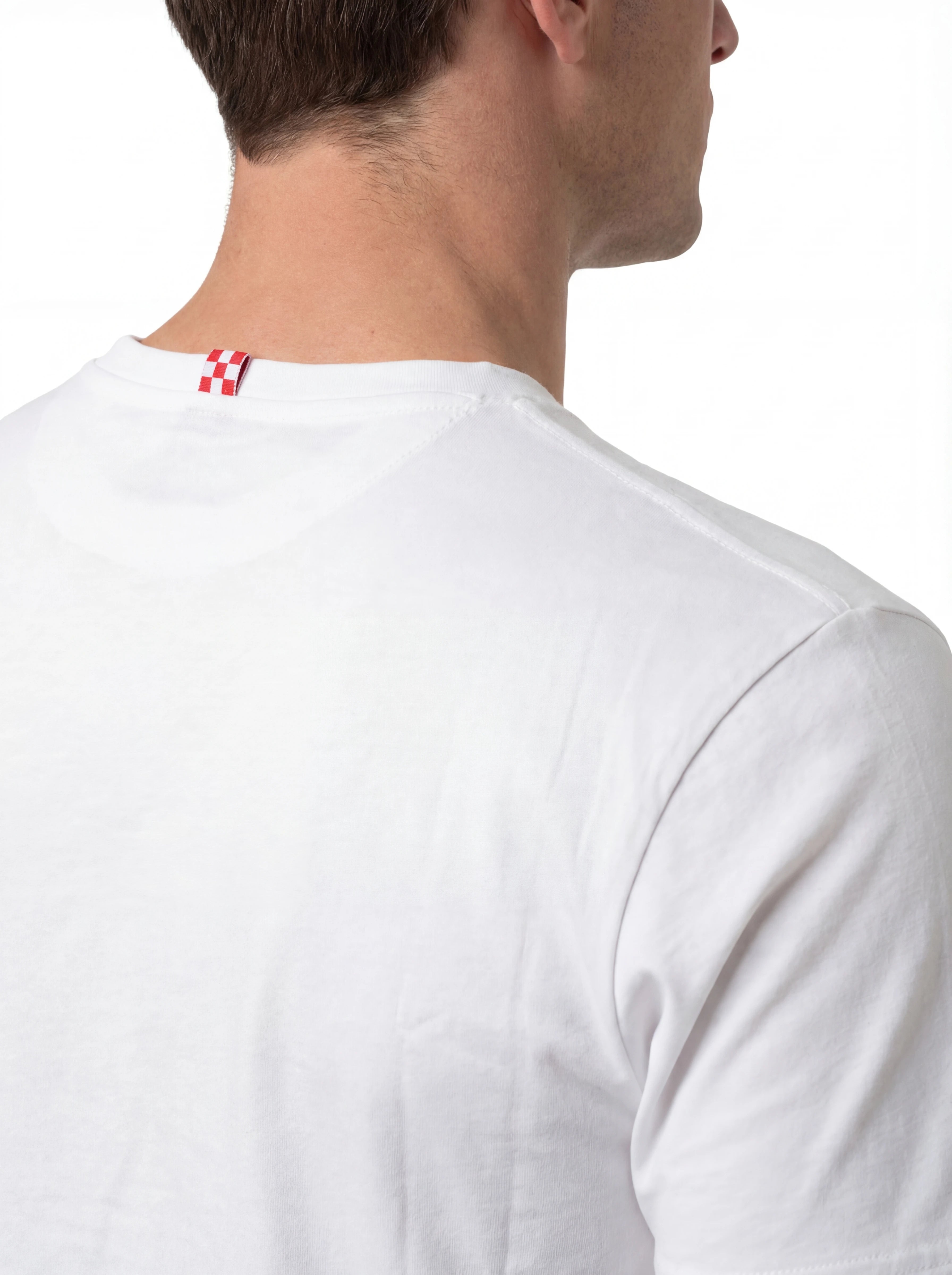 Vista da dietro t-shirt bianco scritta “I Dream BIG” Saint Barth cotone