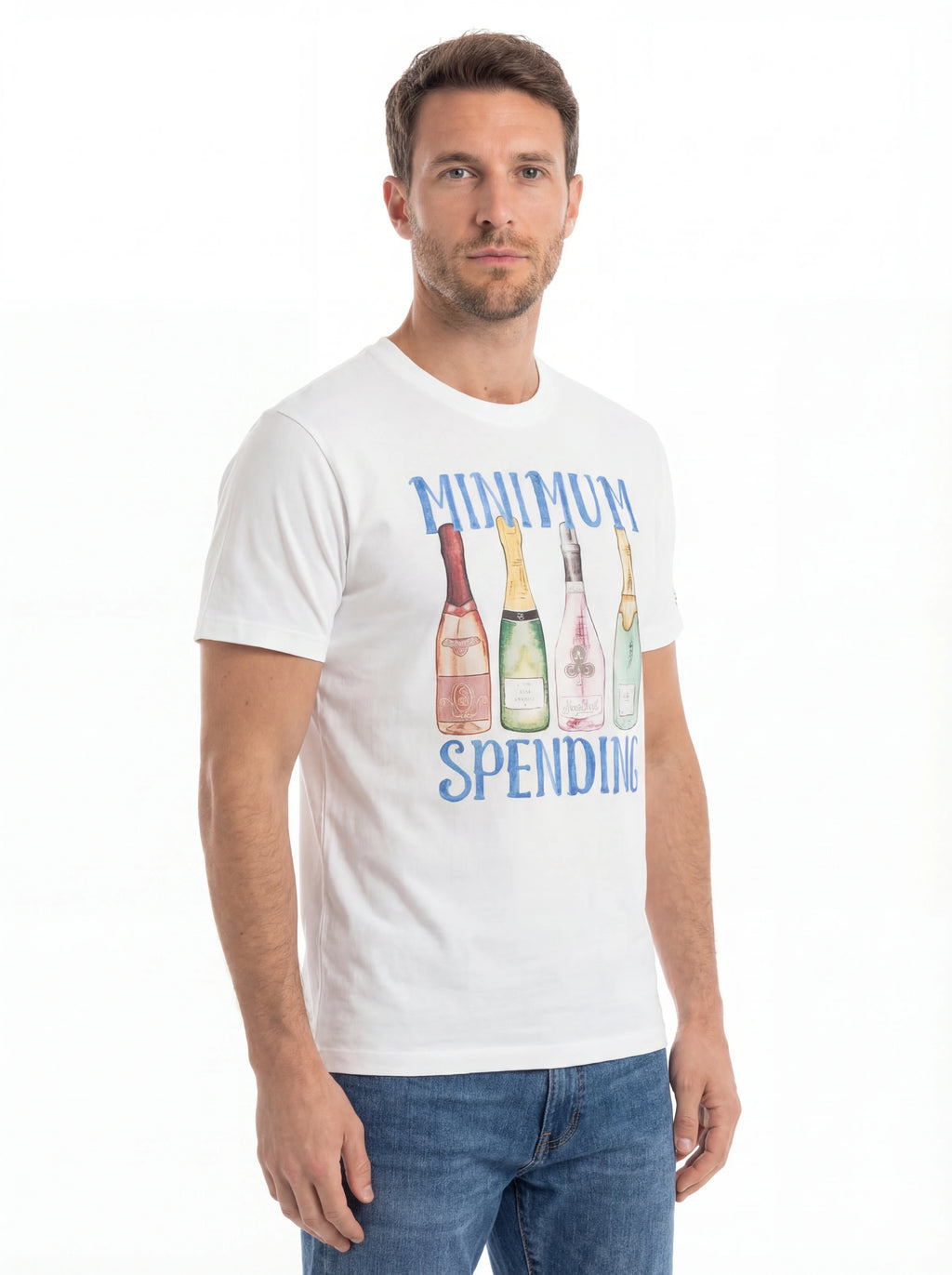 Vista da dietro t-shirt bianco scritta “MINI MUM” Saint Barth cotone