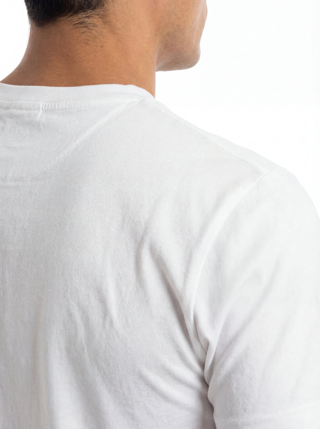 Vista da dietro t-shirt bianco stampa Saint Barth Second manica corta