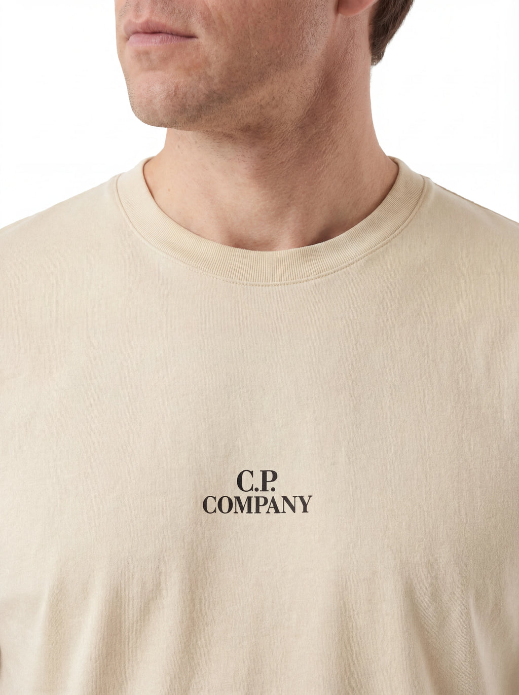 t-shirt panna nan logo Stampa Grafica cotone jersey con dettagli chiari